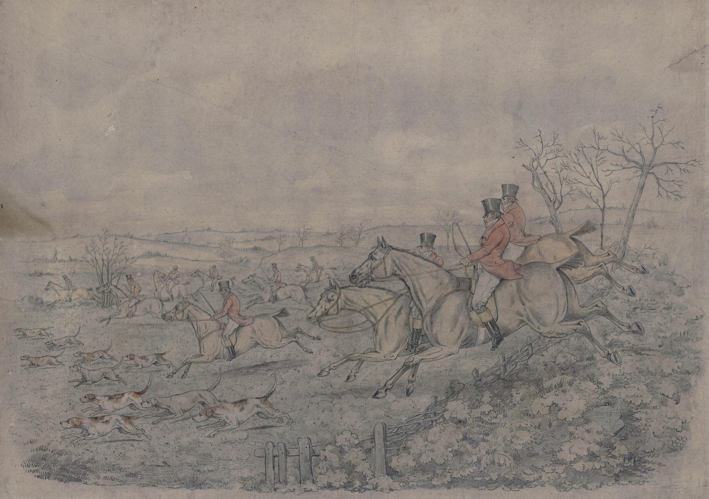 Fox-hunting - in full cry, Henry Alken, ca. 1816-1851