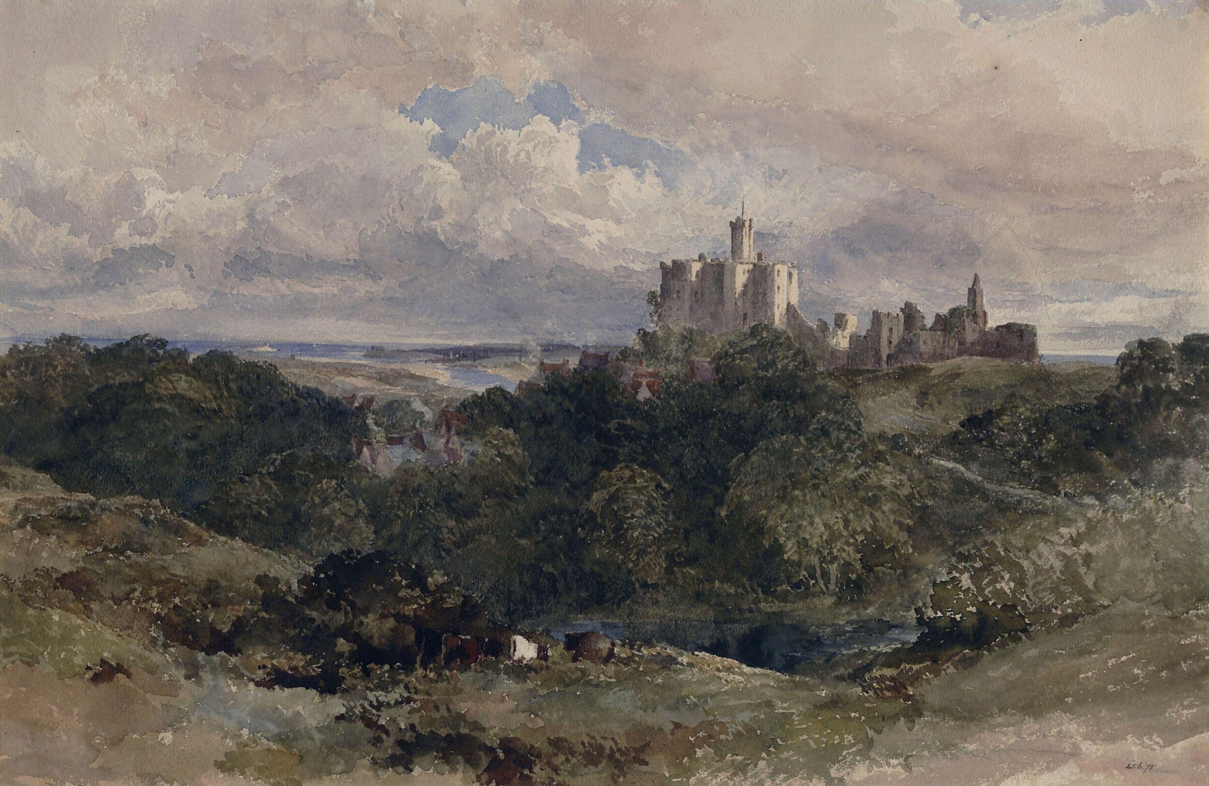 Warkworth Castle, William Bennett, ca. 1830-70