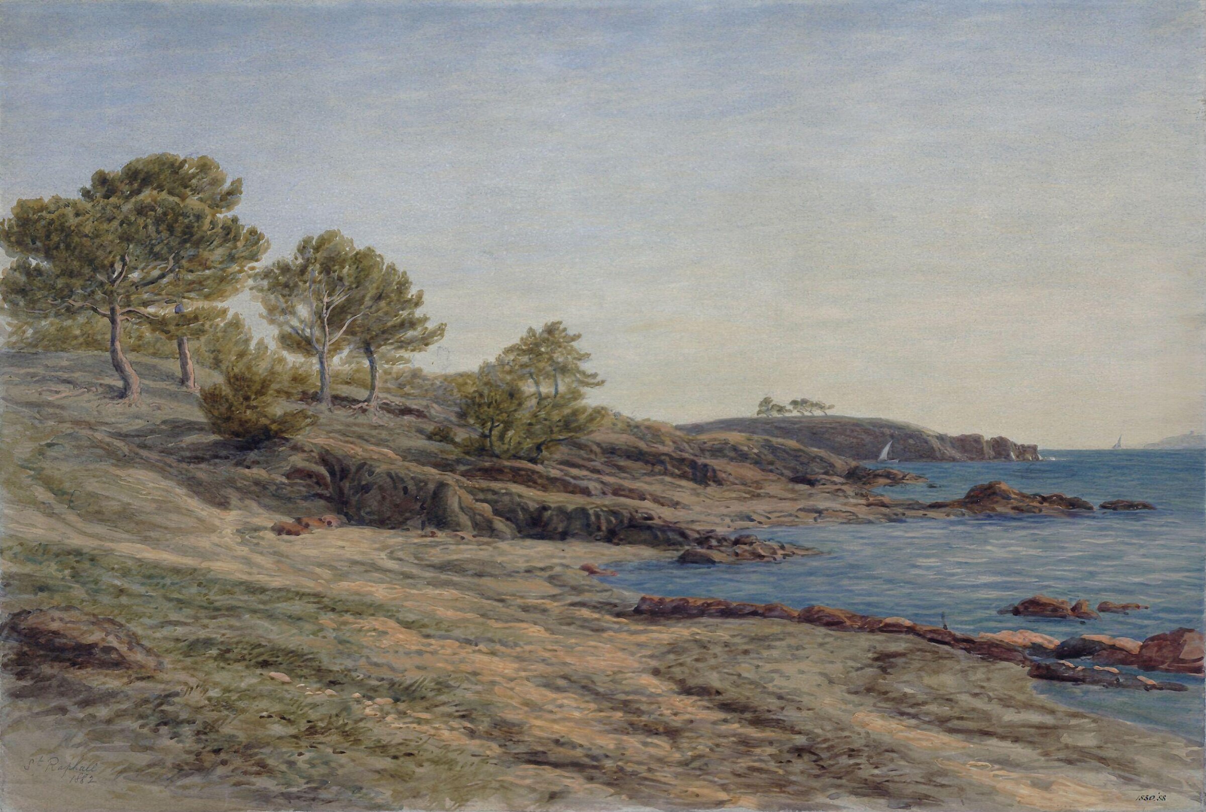 Coast scene at St Raphael in France, Ditchfield, 1882