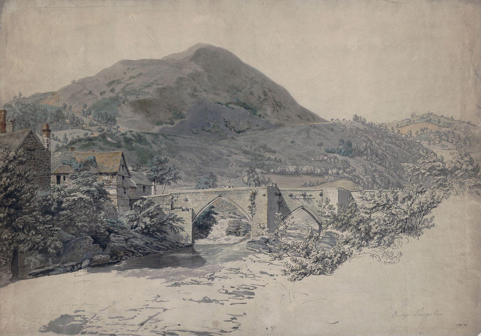 Llangollen Bridge, John Alexander Gresse, ca. 1760-1790