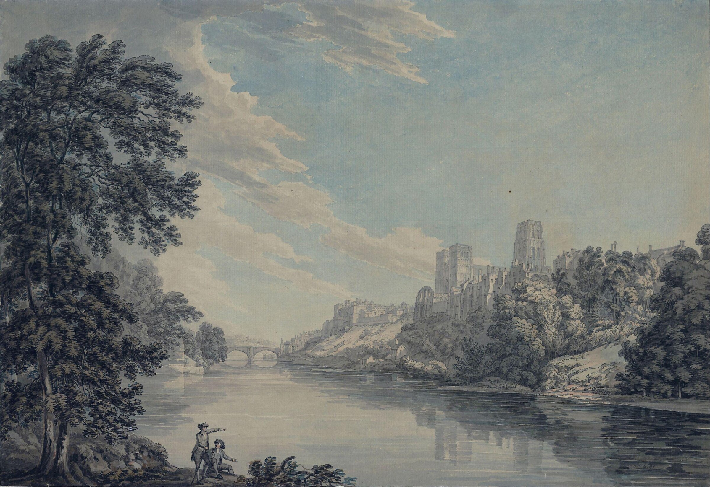 Durham Cathedral, from the opposite bank of the Wear, Thomas Hearne, 1783