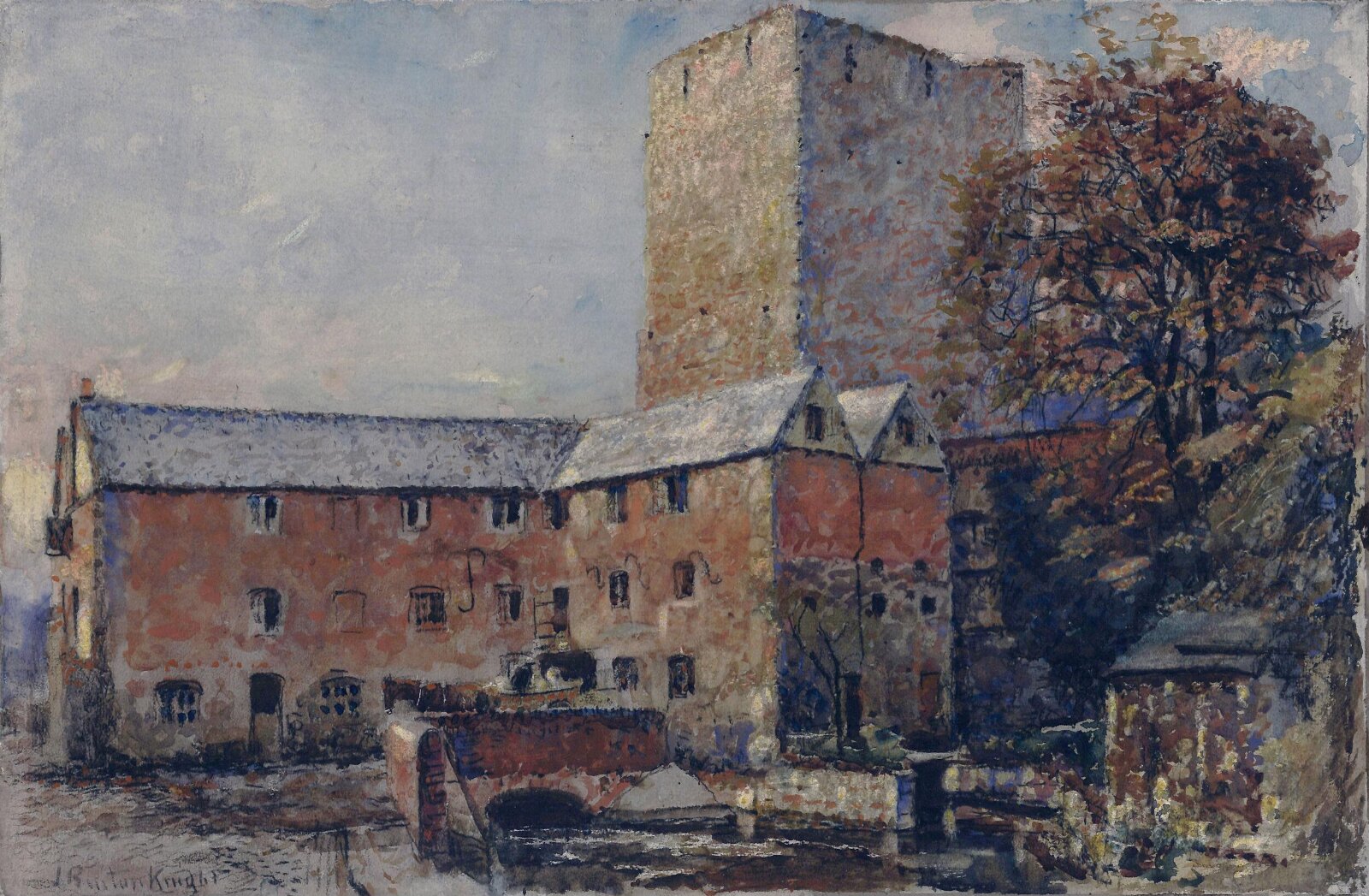 Norman Tower, Old Mill, Oxford, John William Buxton Knight, late 19th century