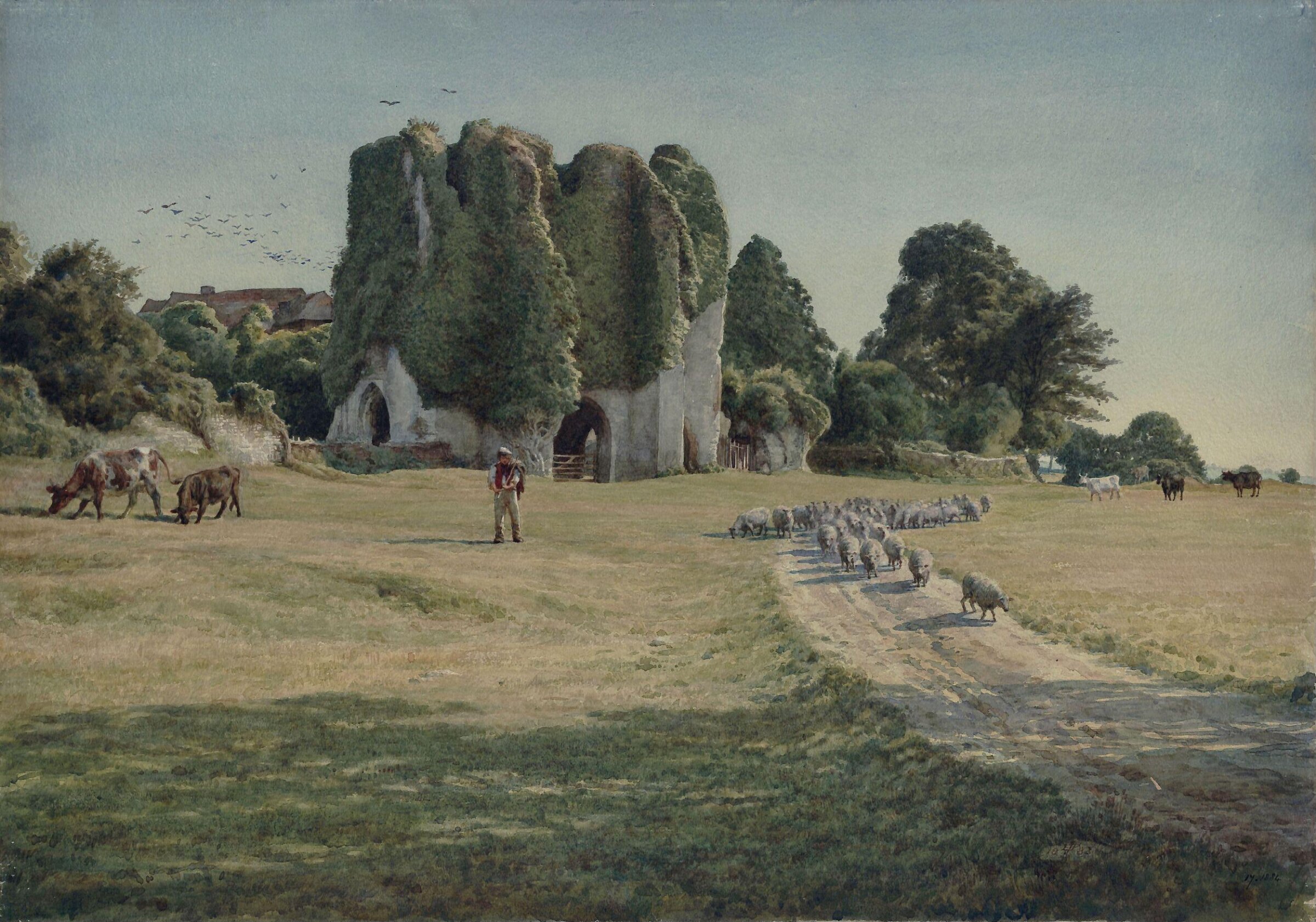 View of the Ruins of St. Radigund's Abbey, Nr Dover, Poynter, 1883