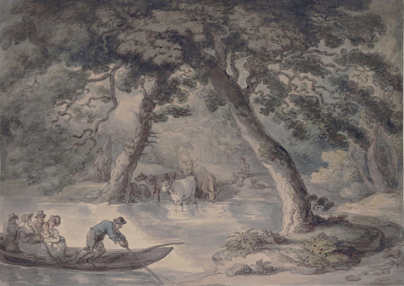 The Ferry, Thomas Rowlandson, ca. 1771-1827