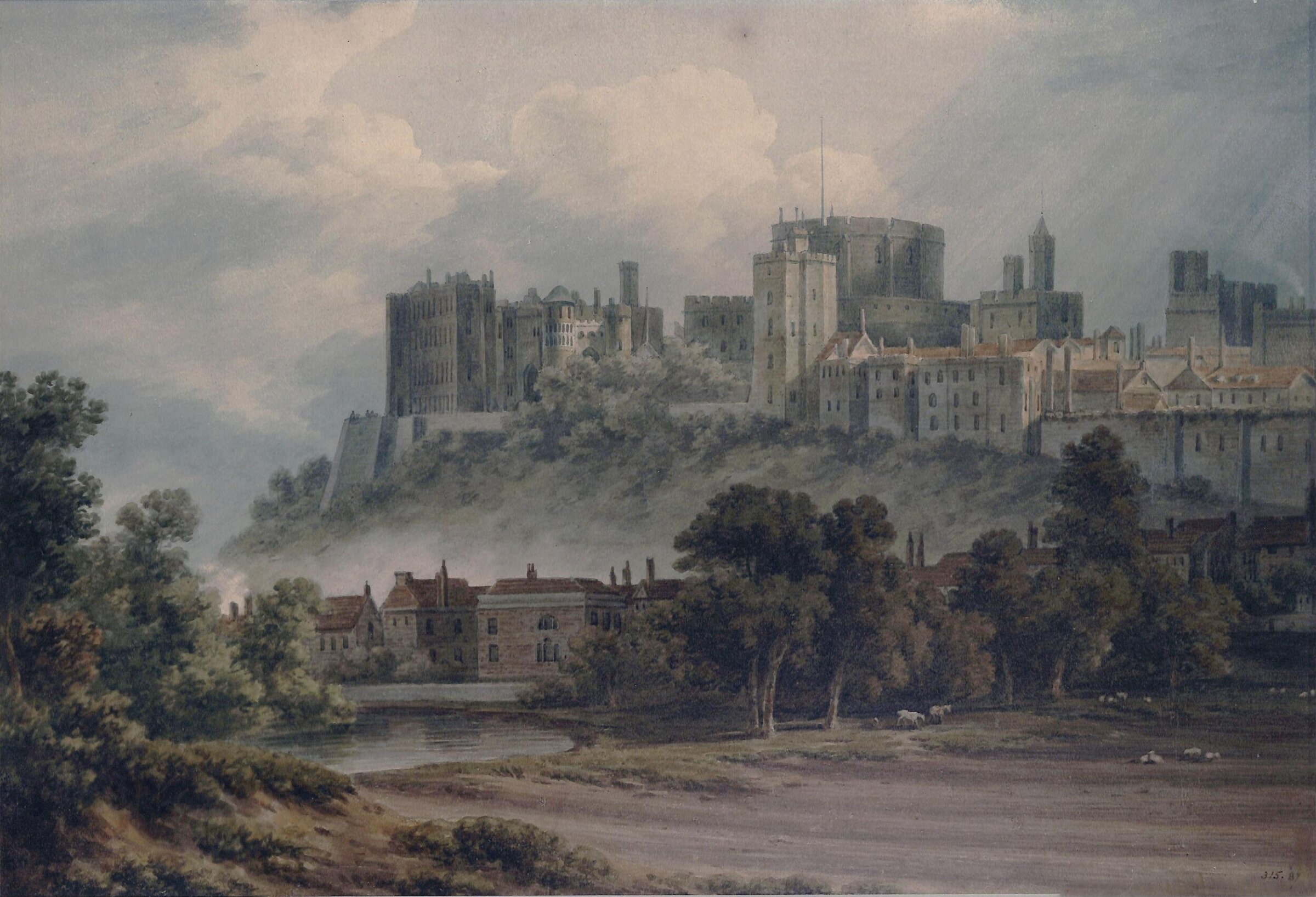 Windsor Castle from the level of the Thames, Warwick Smith, ca. 1775-1830