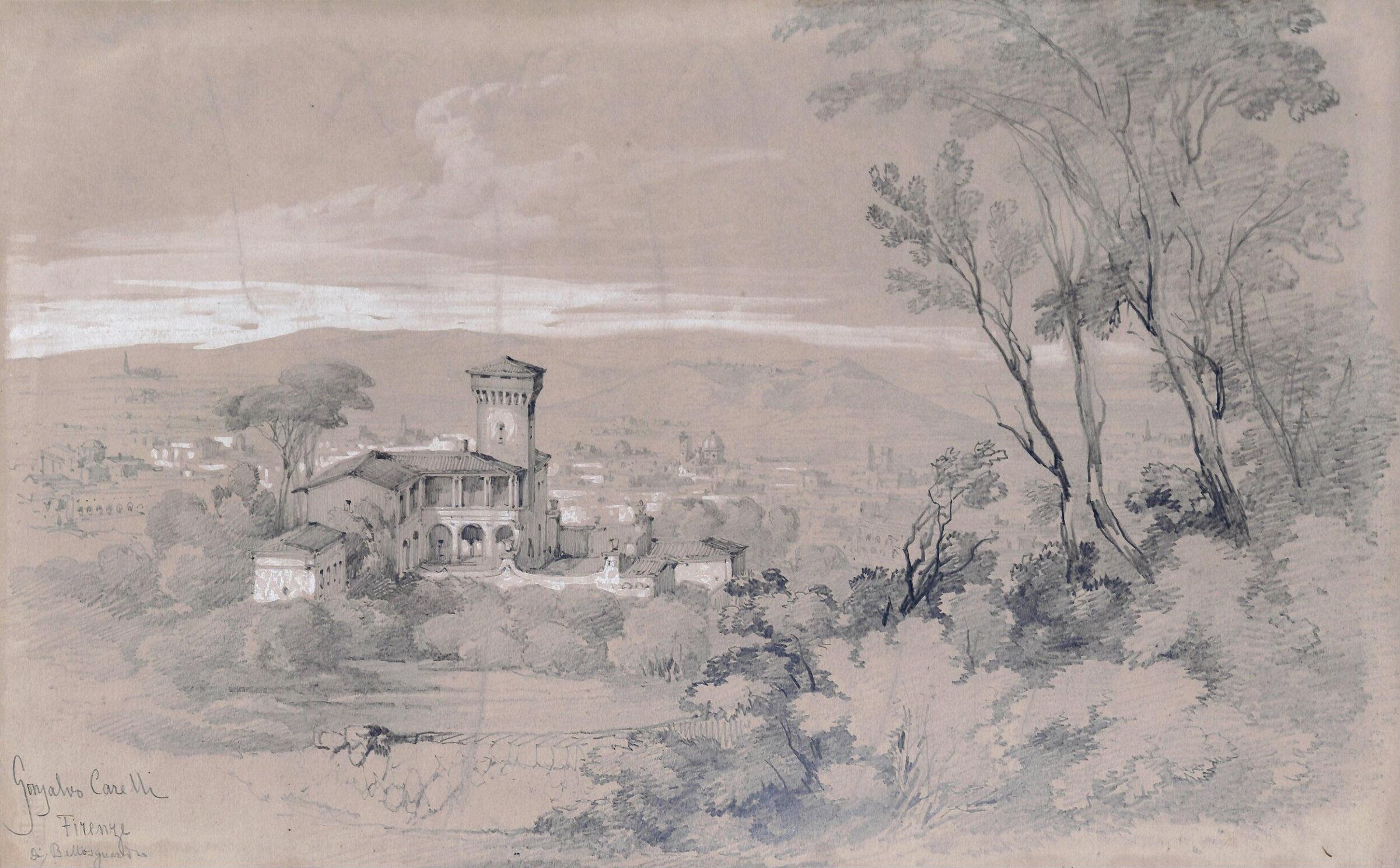 Firenze da Bellosguardo, Consalvo Carelli, ca. late 19th century