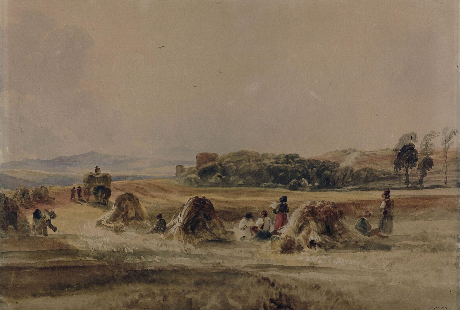 Cornfield with Harvesters, De Wint, ca. 1805-1849