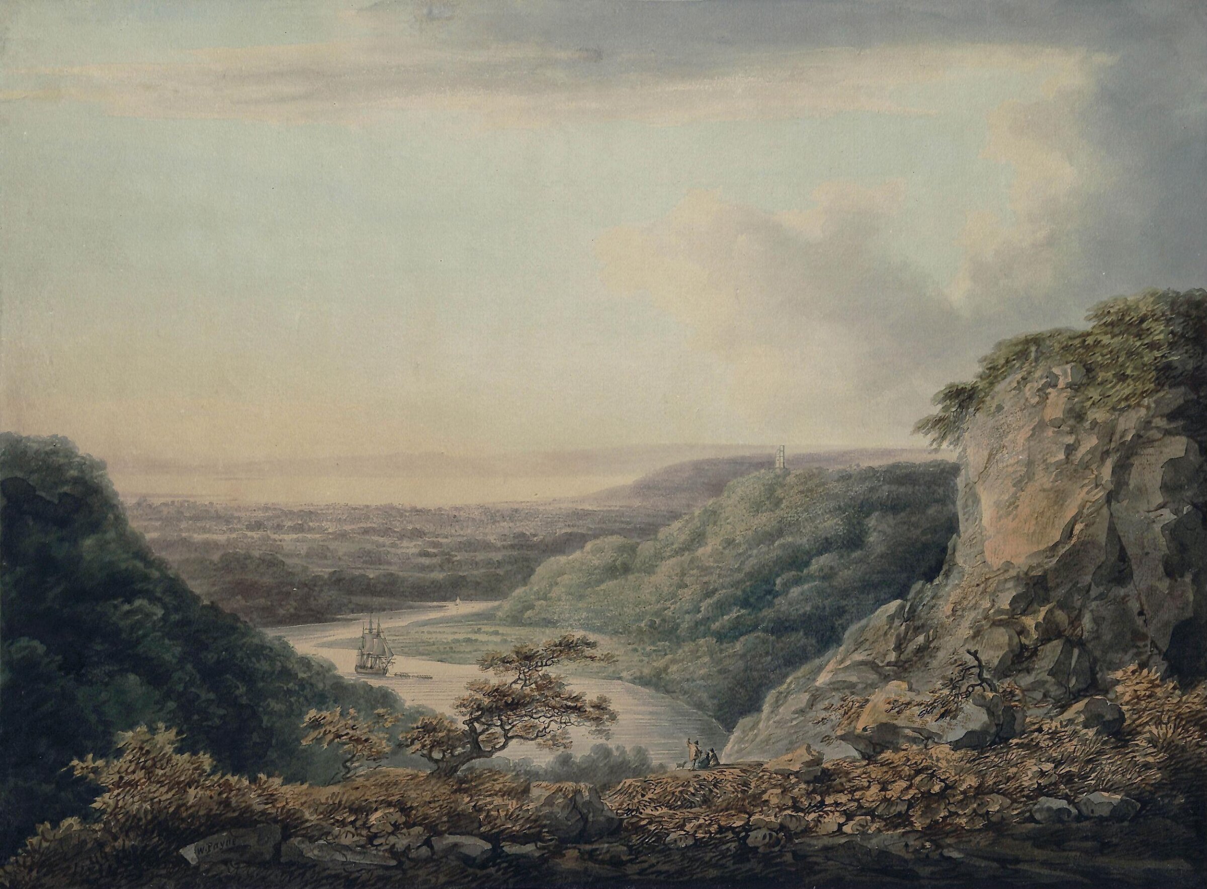 Near Bristol, looking over the Severn, William Payne, ca. 1776-1830