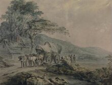 Landscape with wagon and figures thumbnail 1