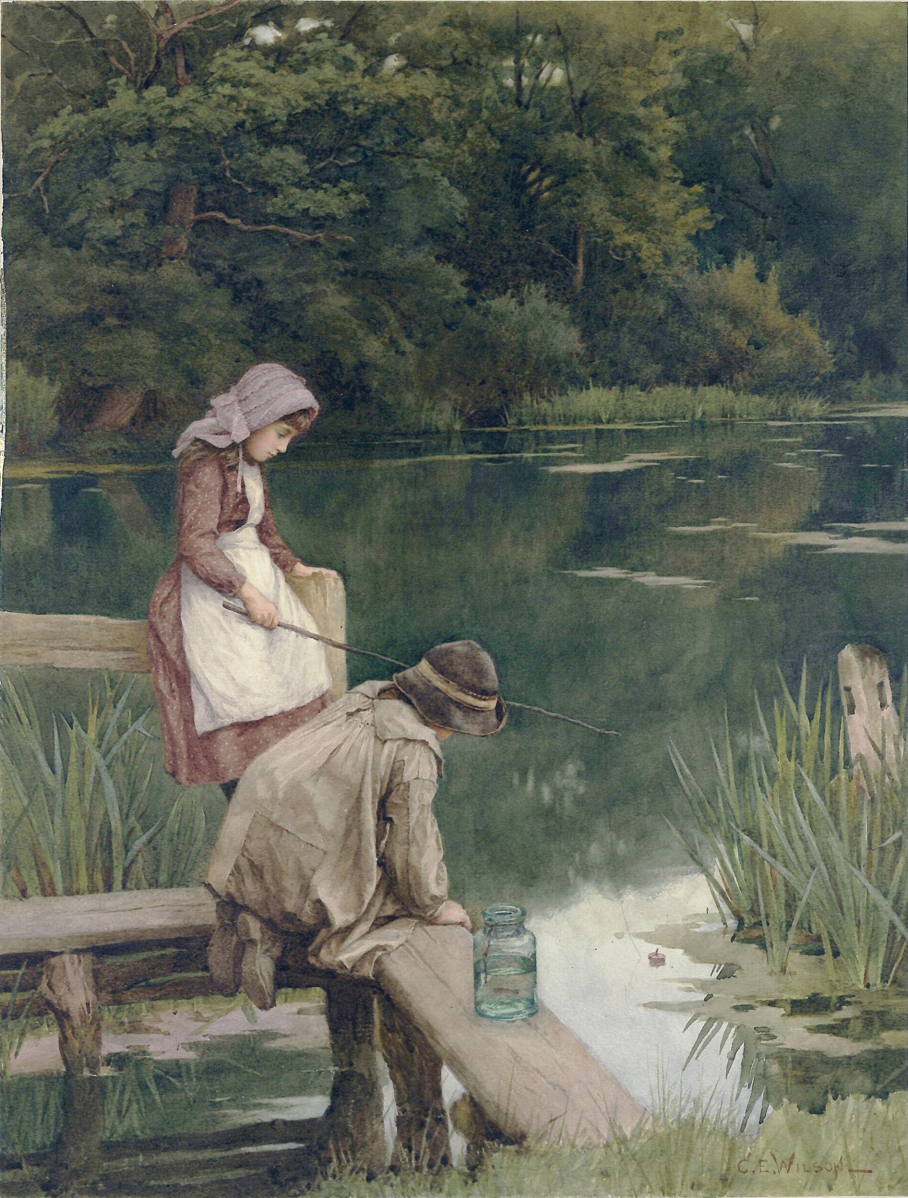 Rustic Anglers, Charles Edward Wilson, 1853-1941