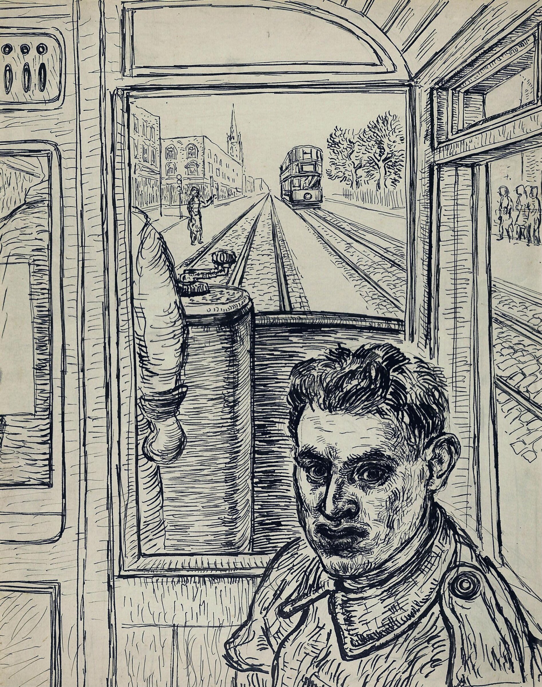 Soldier in Tram, Daniel Moiseiwitsch, ca. 1941