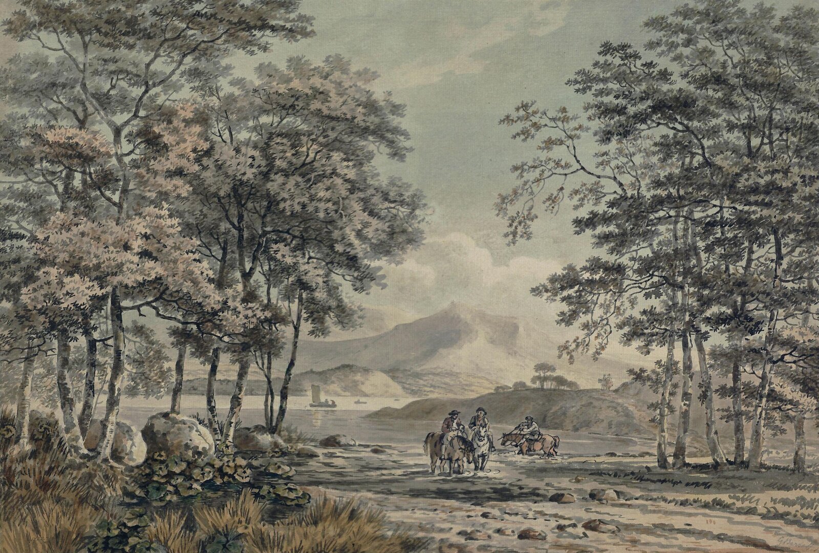 Landscape with River and Figures, George Barret, 1782