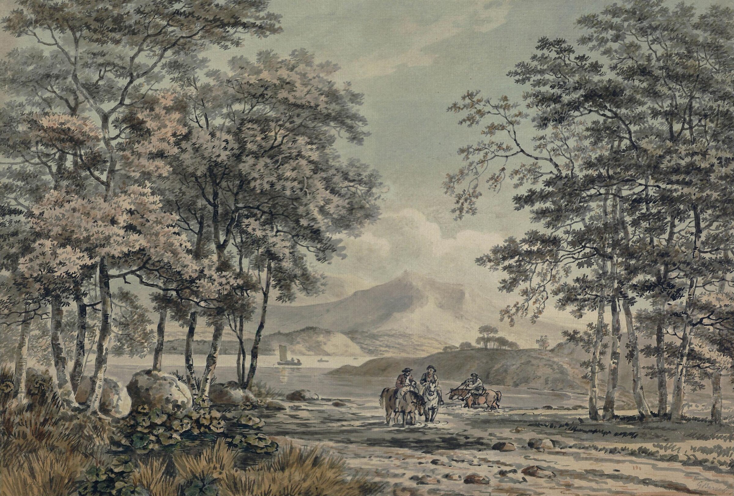 Landscape with River and Figures, George Barret, 1782