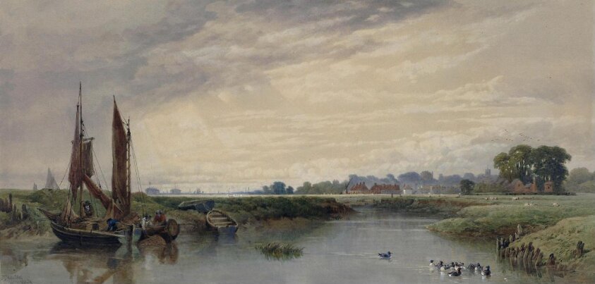 Gillingham on the Medway, Kent (1864) by Andrew Duncan