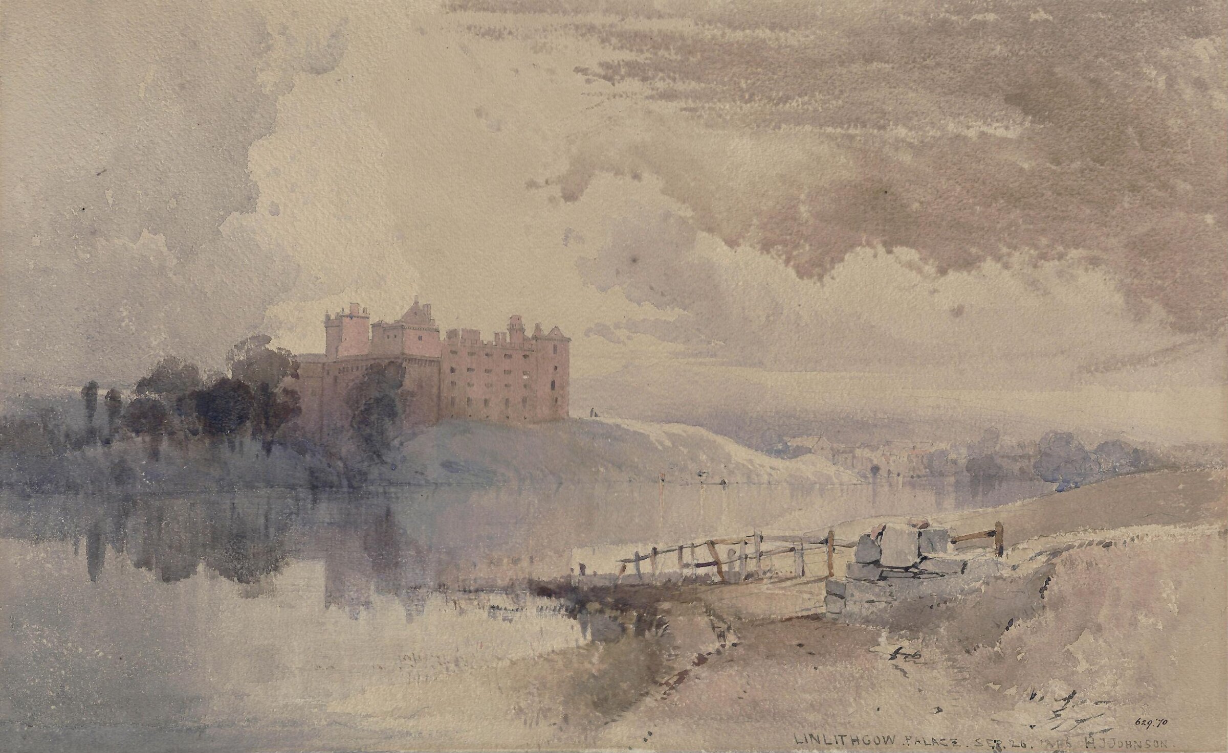 Linlithgow Palace, Harry John Johnson, 1846