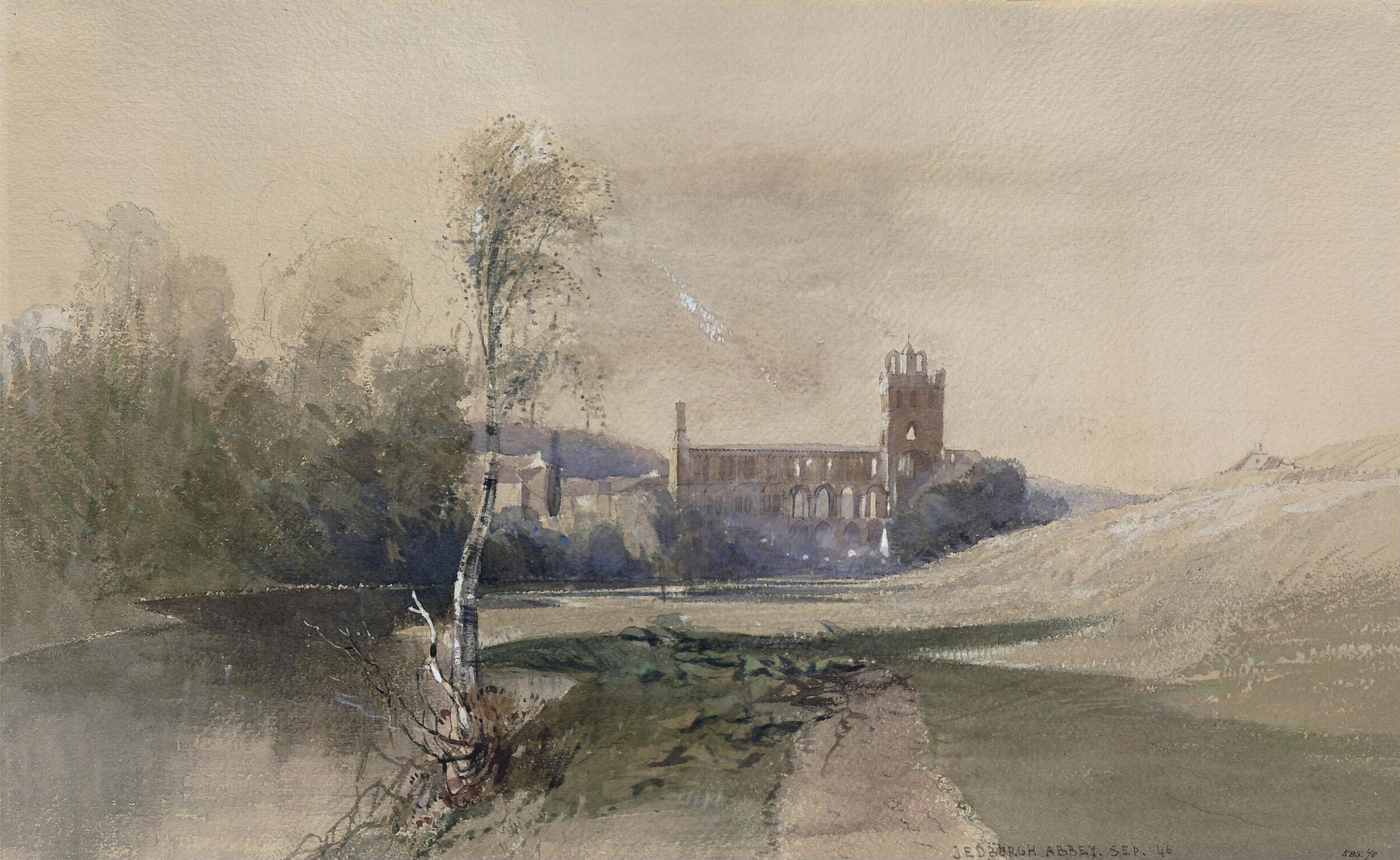 Jedburgh Abbey, Harry John Johnson, 1846