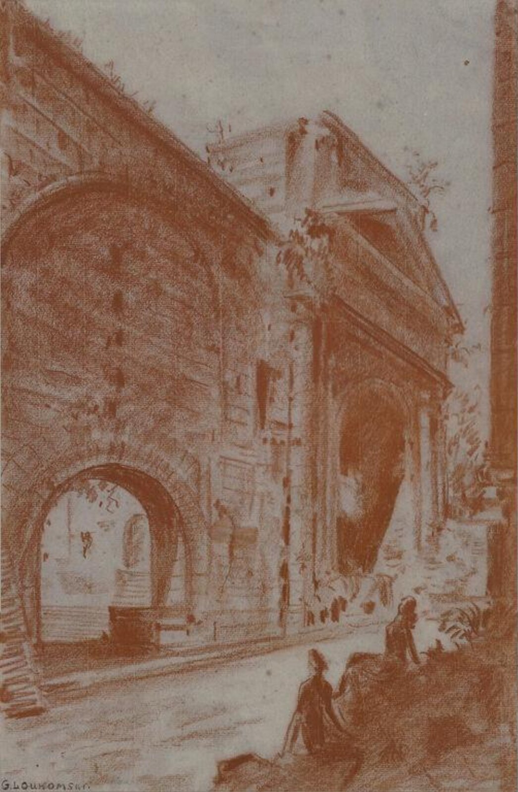 Drawing, Loukomski, ca.20th century