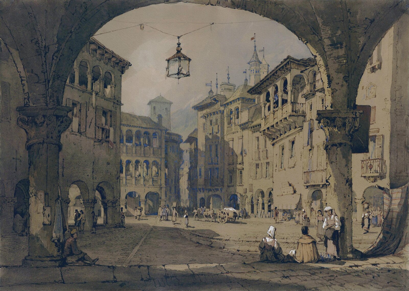 Domo d'Ossola, Piedmont, Prout, early 19th century