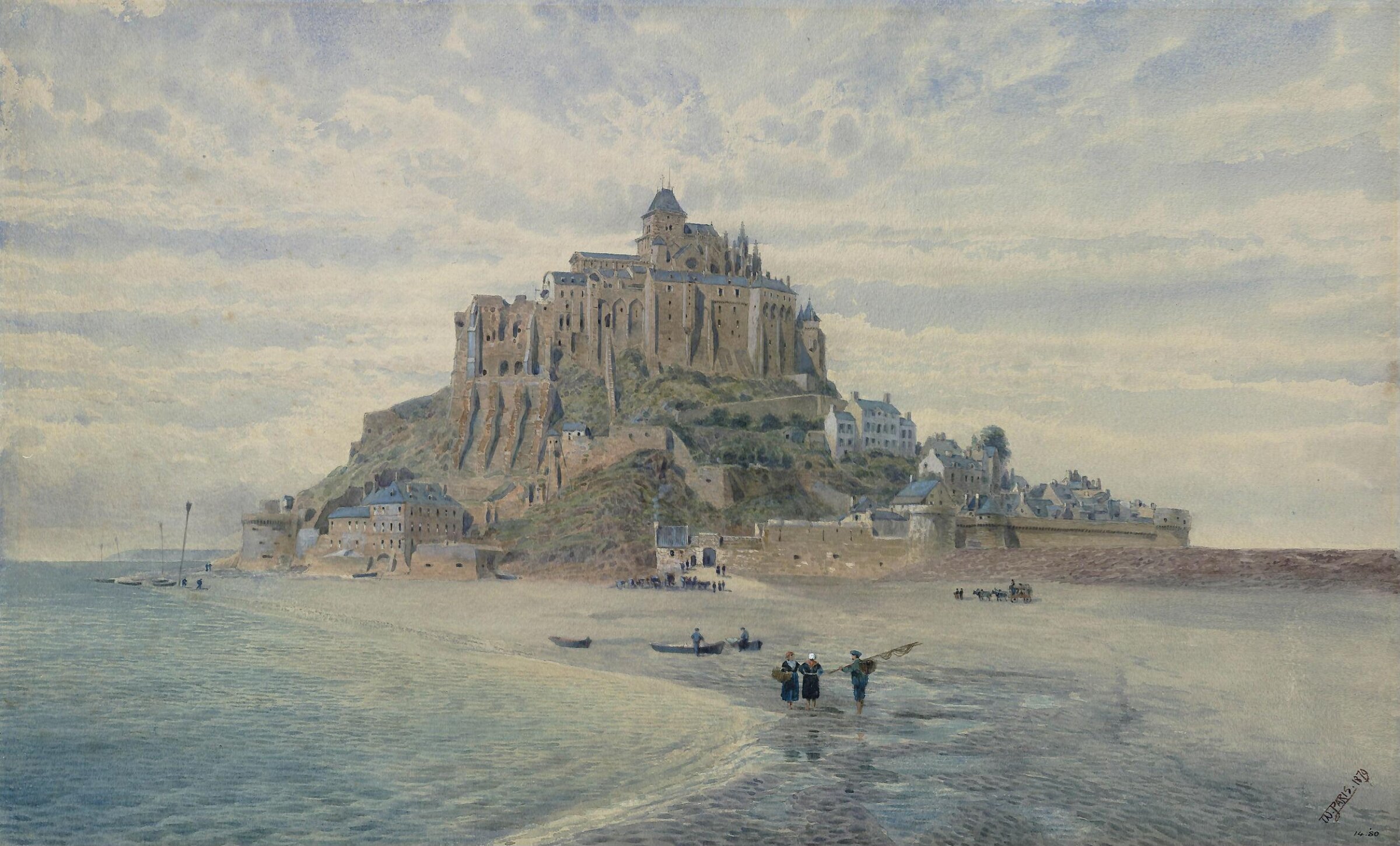 Mont St. Michel, Normandy, Walter Paris, 1879