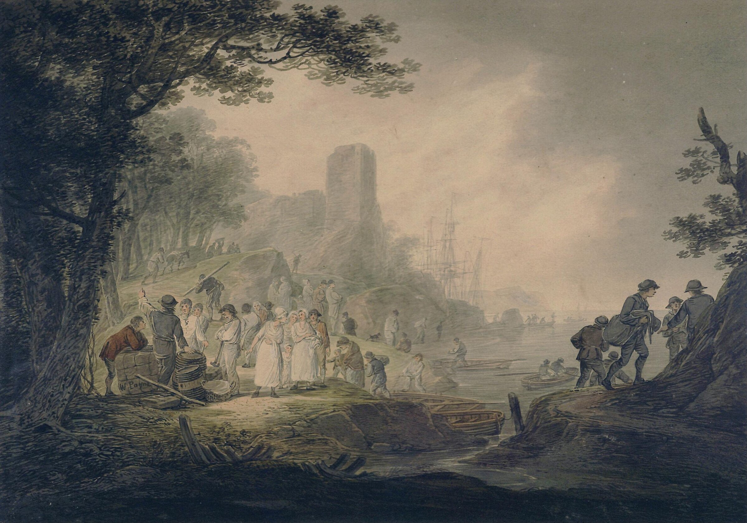 Coastal scene, William Payne, 1805