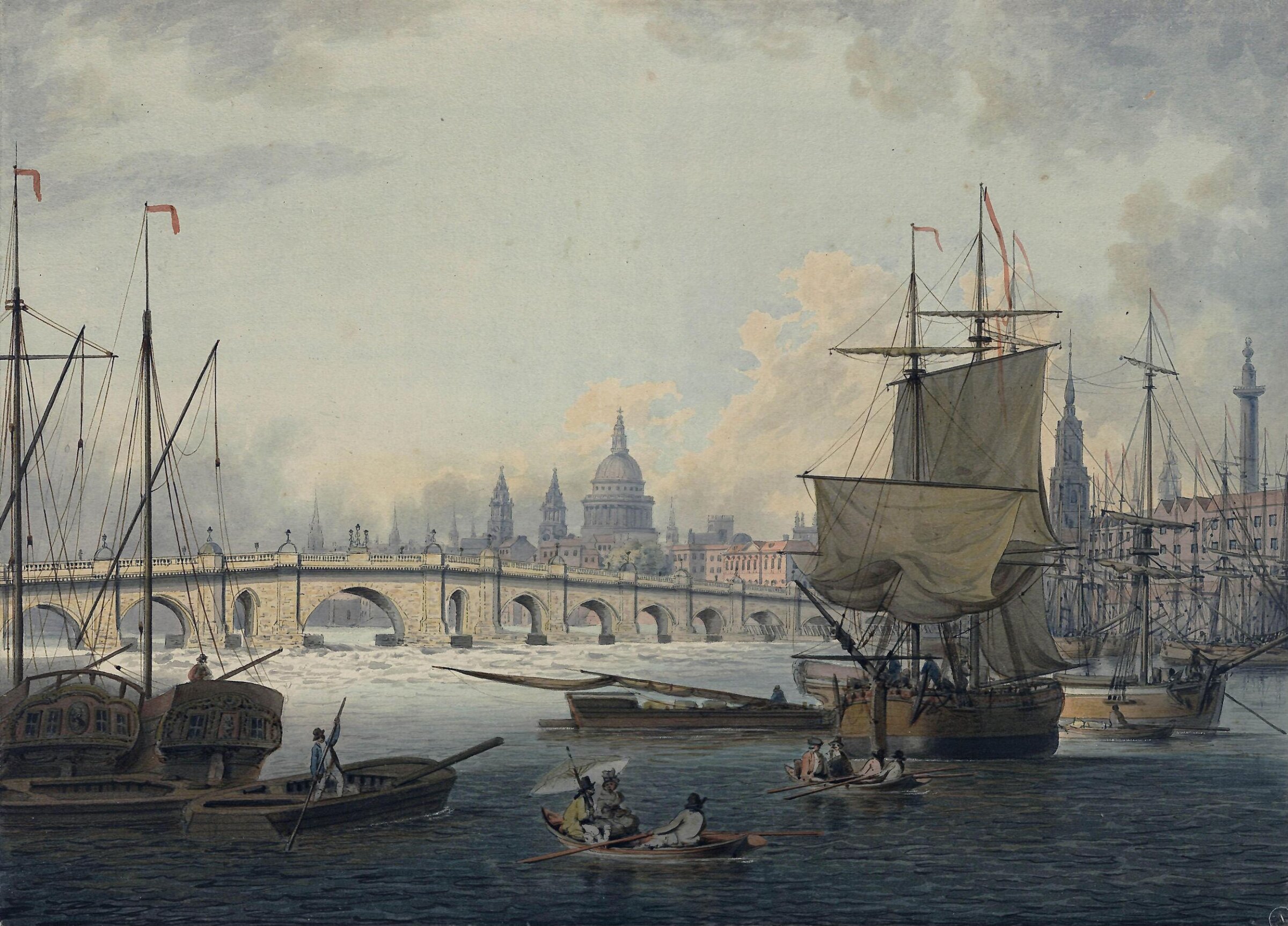 St. Paul's Cathedral from the East, William Payne, ca. 1776-1830
