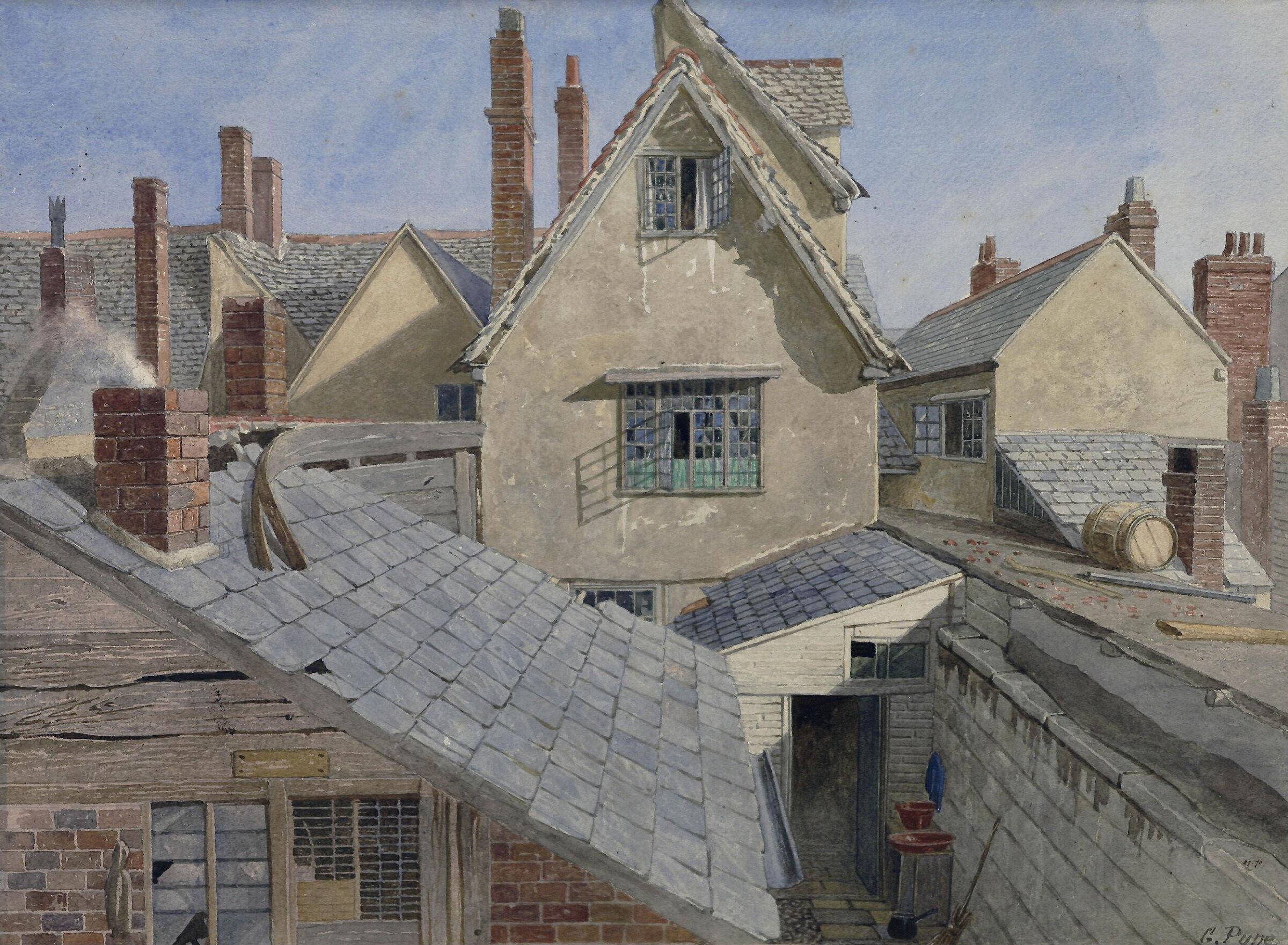 Houses at Oxford, George Pyne, mid 19th century
