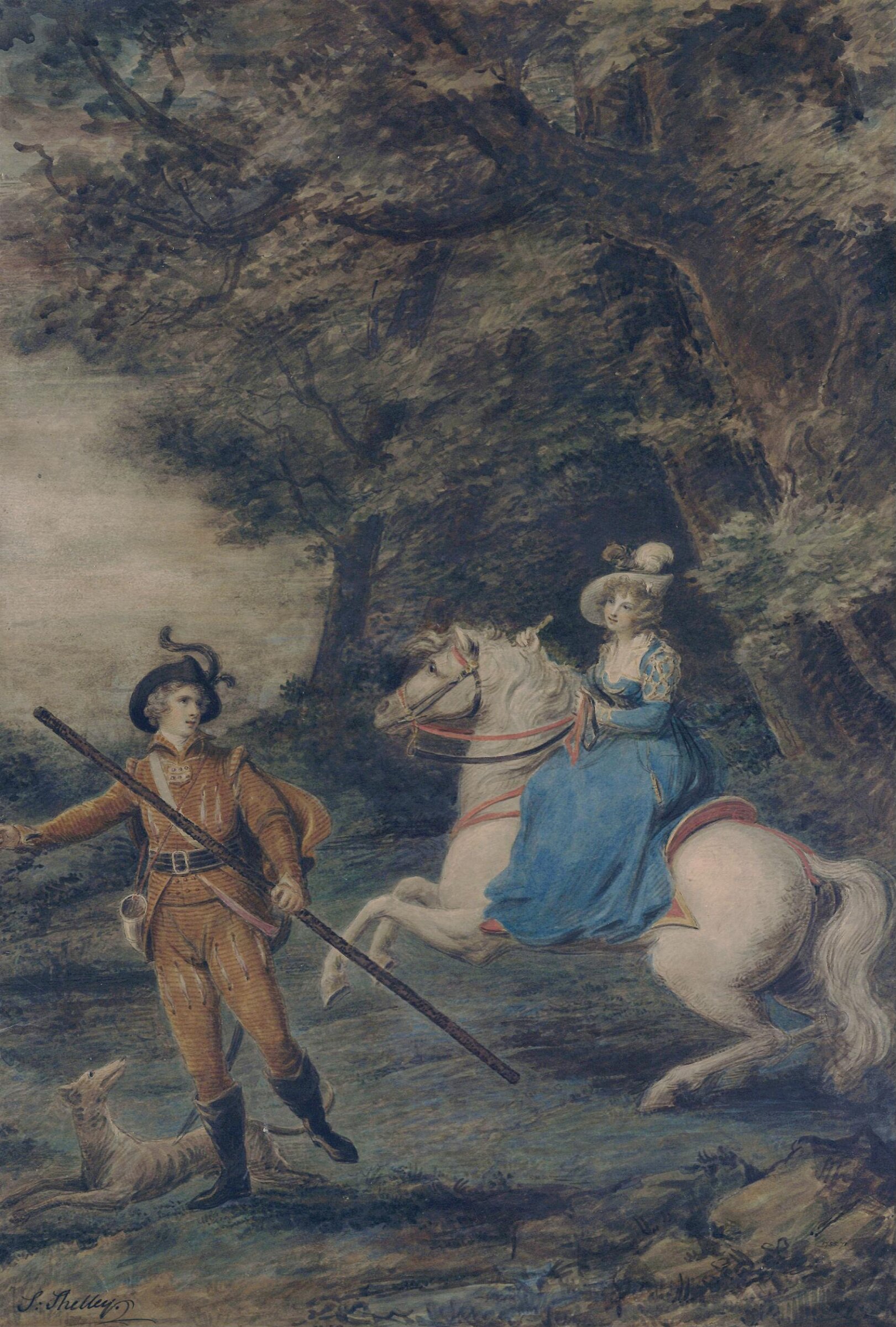 The Huntress, Samuel Shelley, ca. 1770-1800