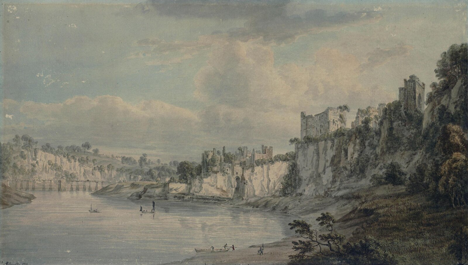 Chepstow Castle, Paul Sandby, 1775