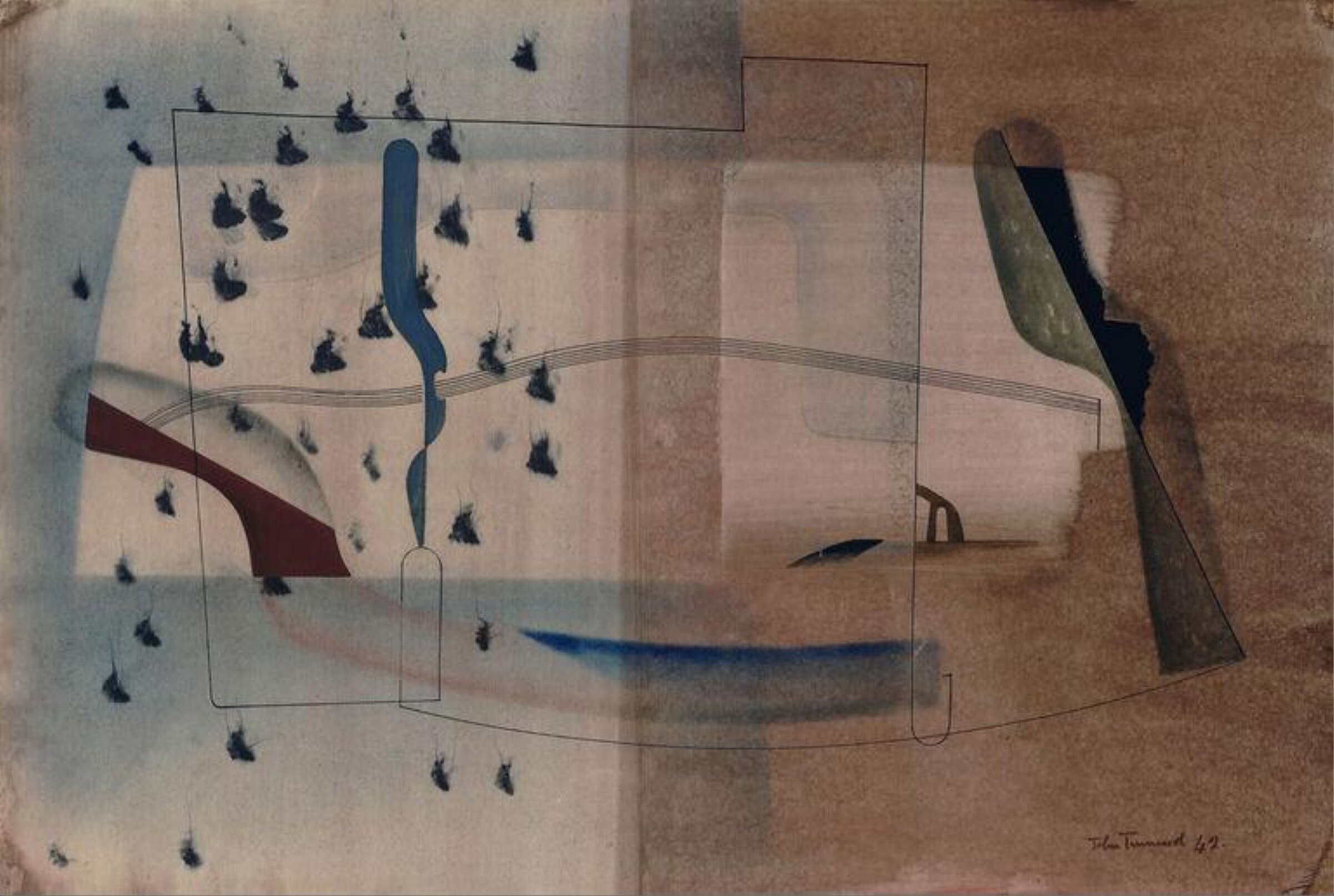 Descent, John Tunnard, 1942