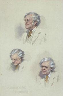 3 portrait sketches of Augustine Burrell thumbnail 1