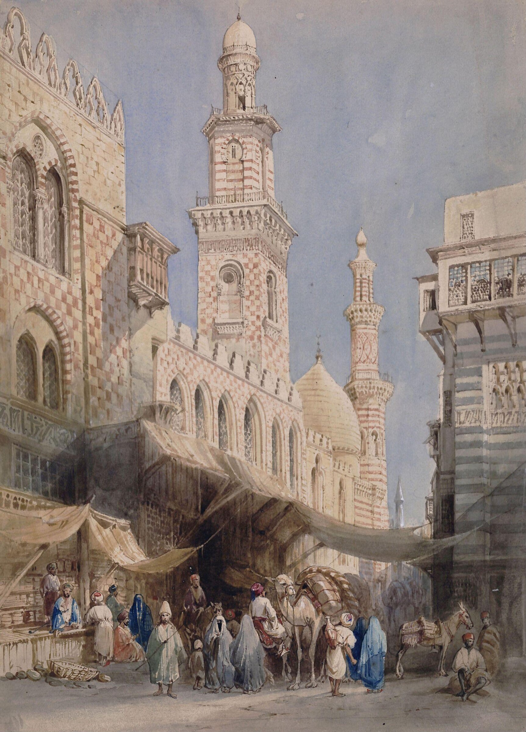 The Sharia 'El-Gohargiyeh, Cairo, William Henry Bartlett, 1830-1854