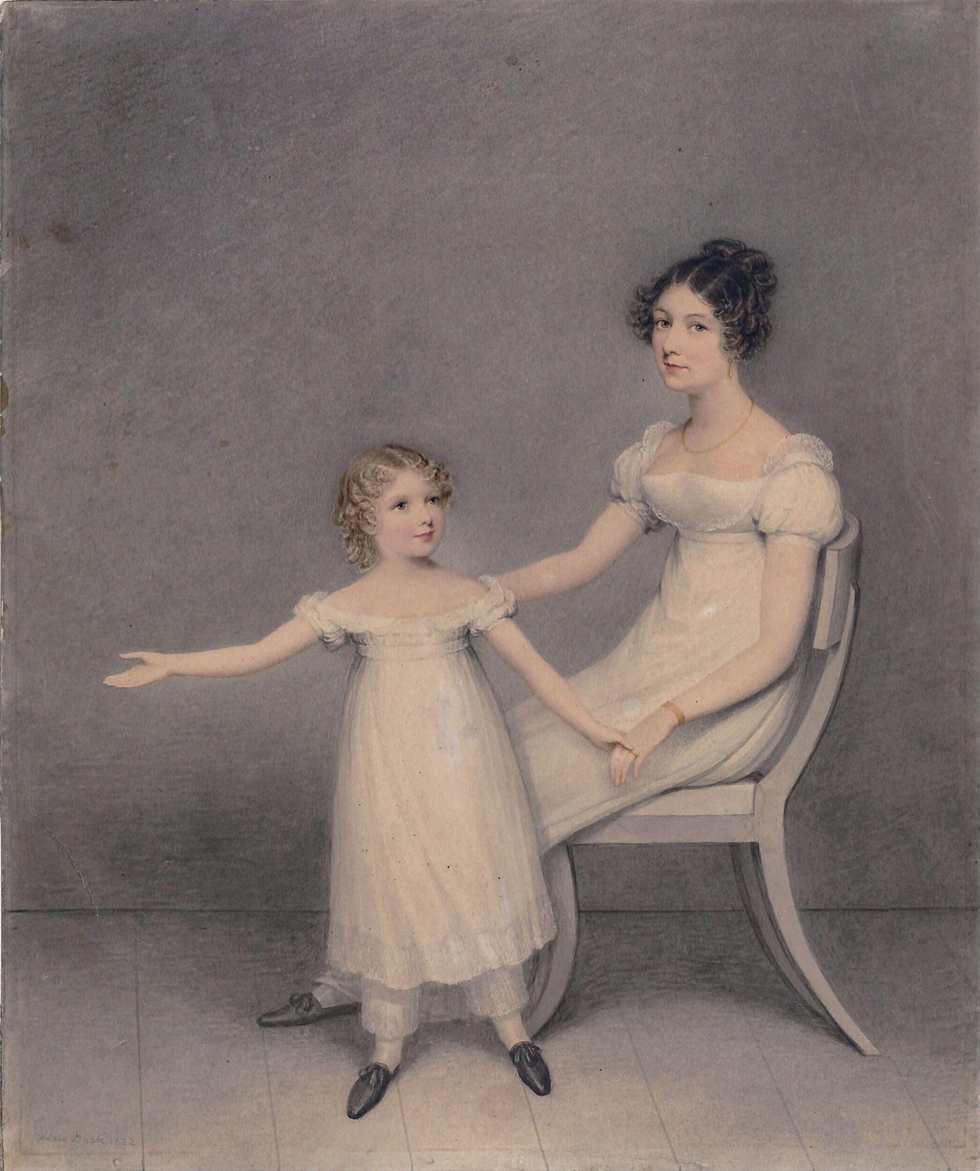Lady Louth with her daughter, Adam Buck, 1822