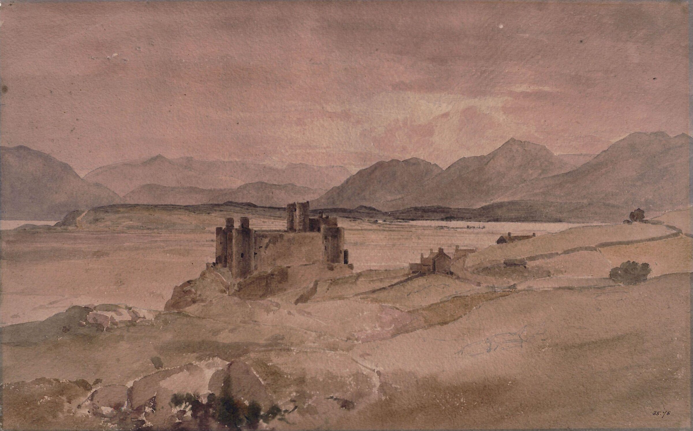 Harlech Castle, North Wales, Andrew Wilson, ca. 1805-48