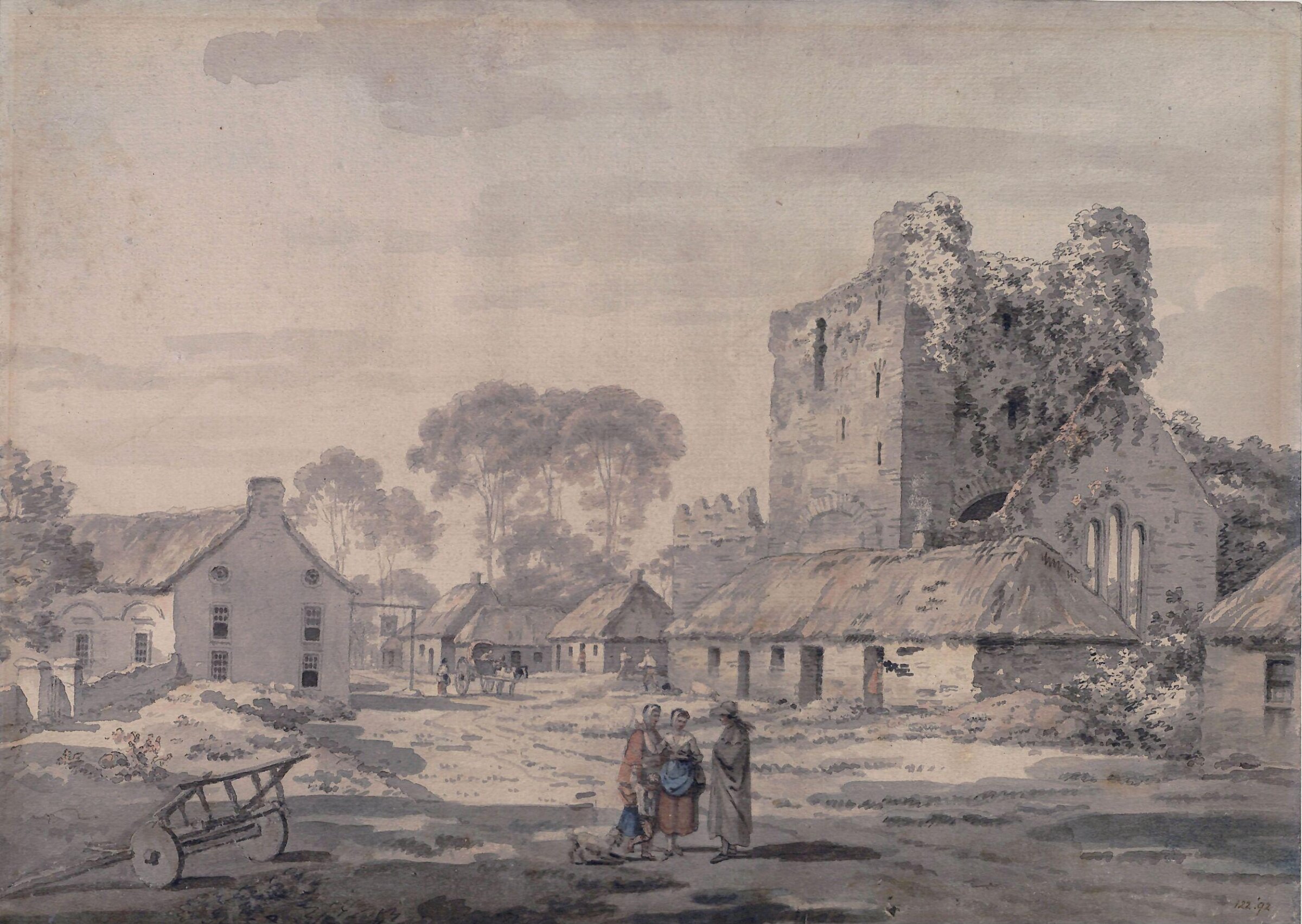 Irish village with ruined church, William Pars, ca. 1760-1782