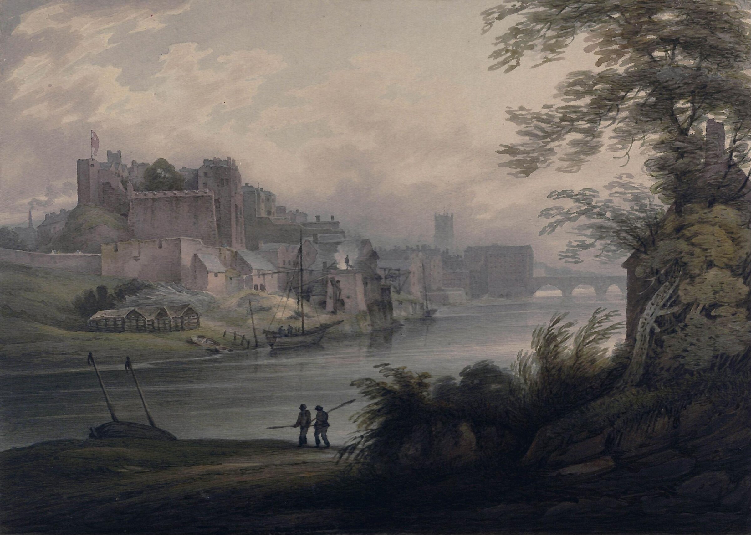 Chester from the river, John Pearson, ca. late 18th century