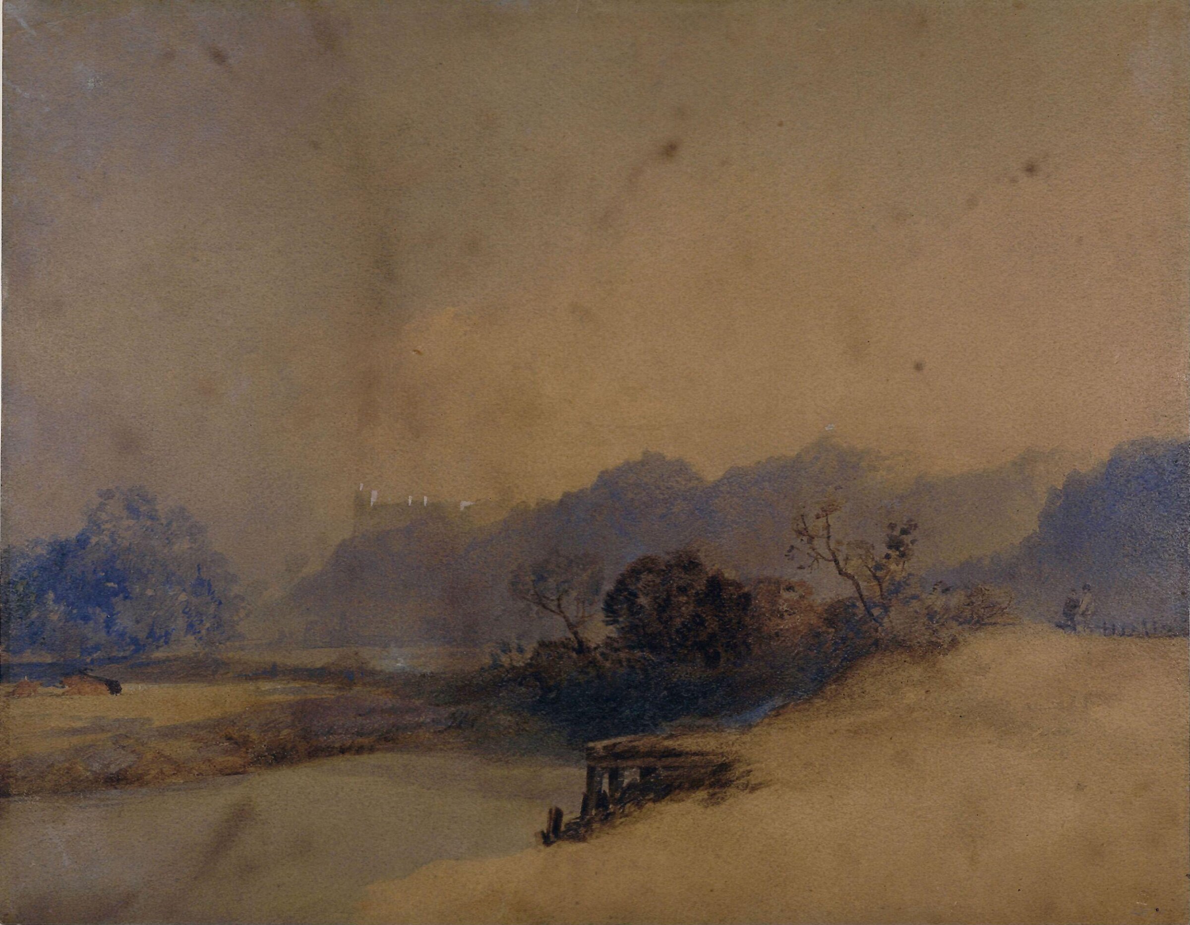 Distant view of Arundel Castle, James Baker Pyne, ca. 1820-70