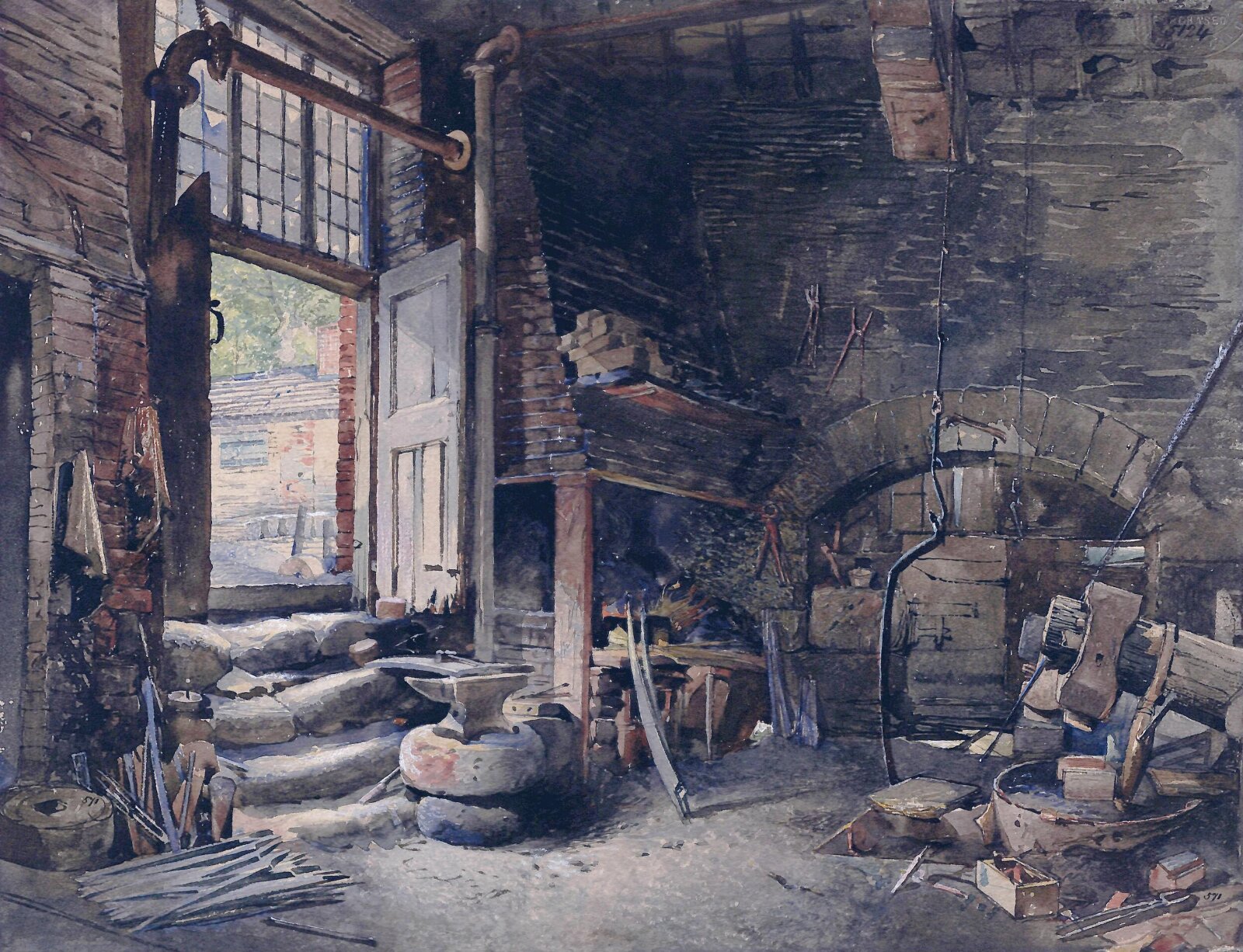 A Smith's Shop, Godfrey Sykes, mid 19th Century