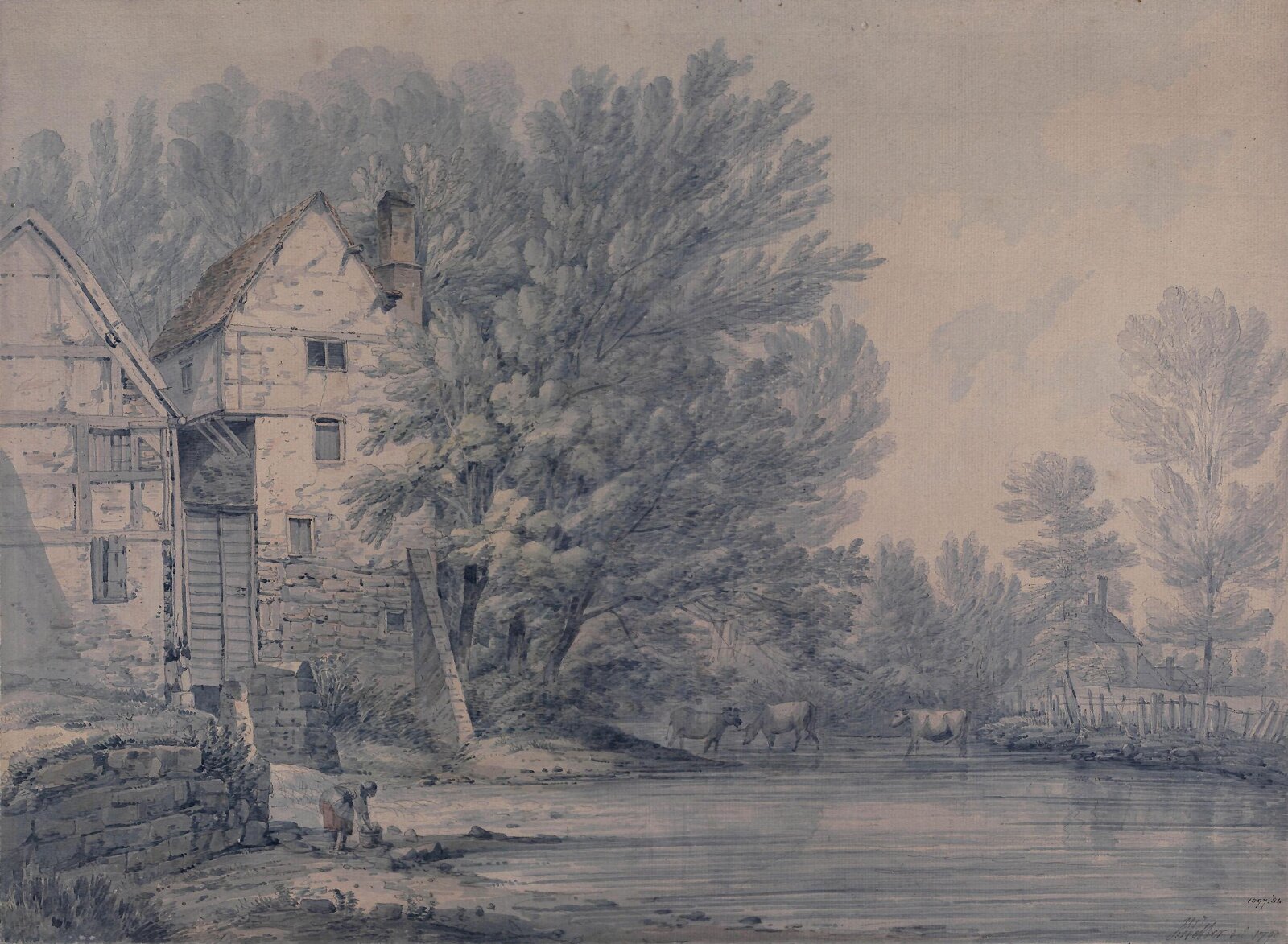Millpond near Shrewsbury, John Webber, 1790