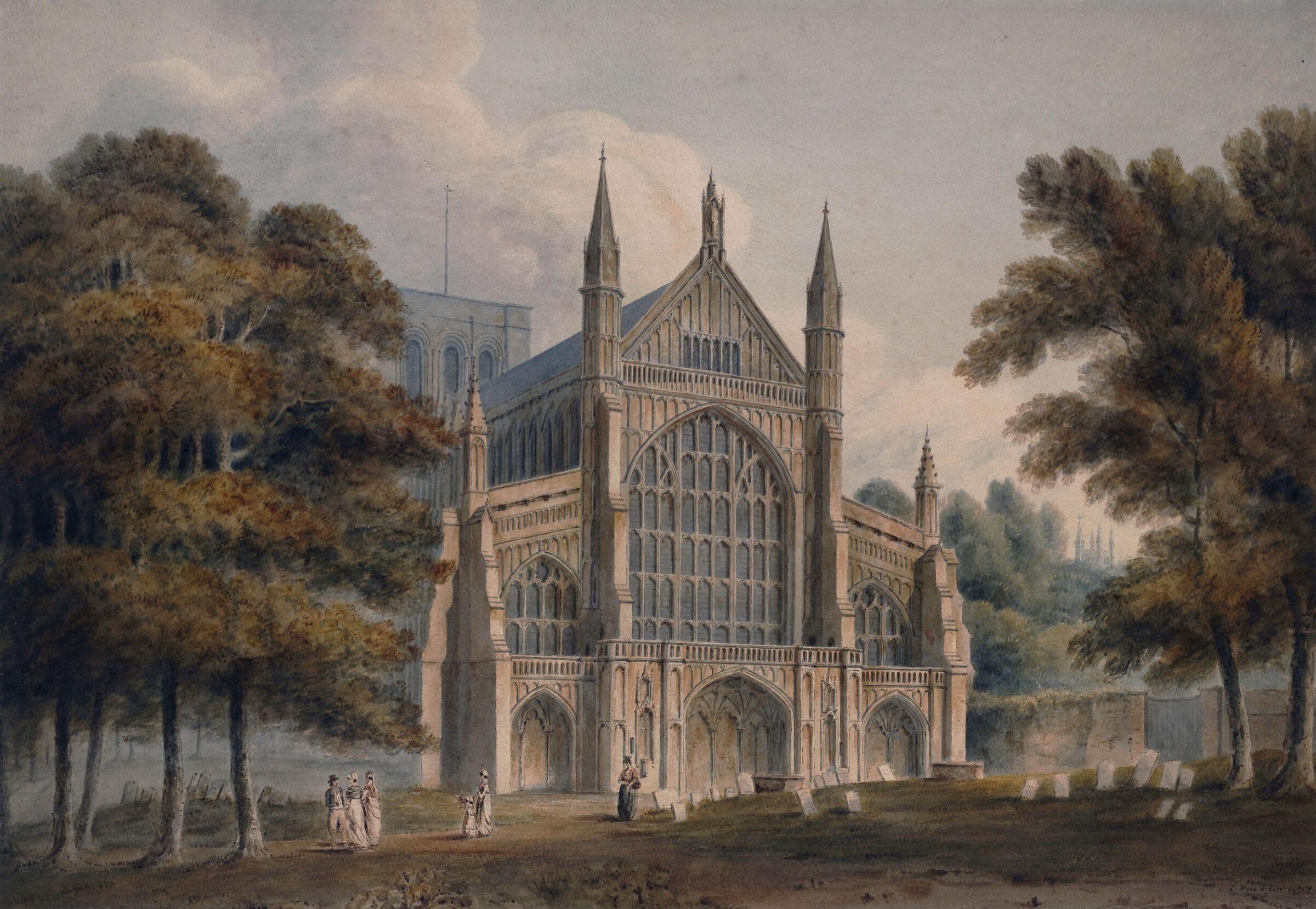 Winchester Cathedral, John Chessell Buckler, 1801