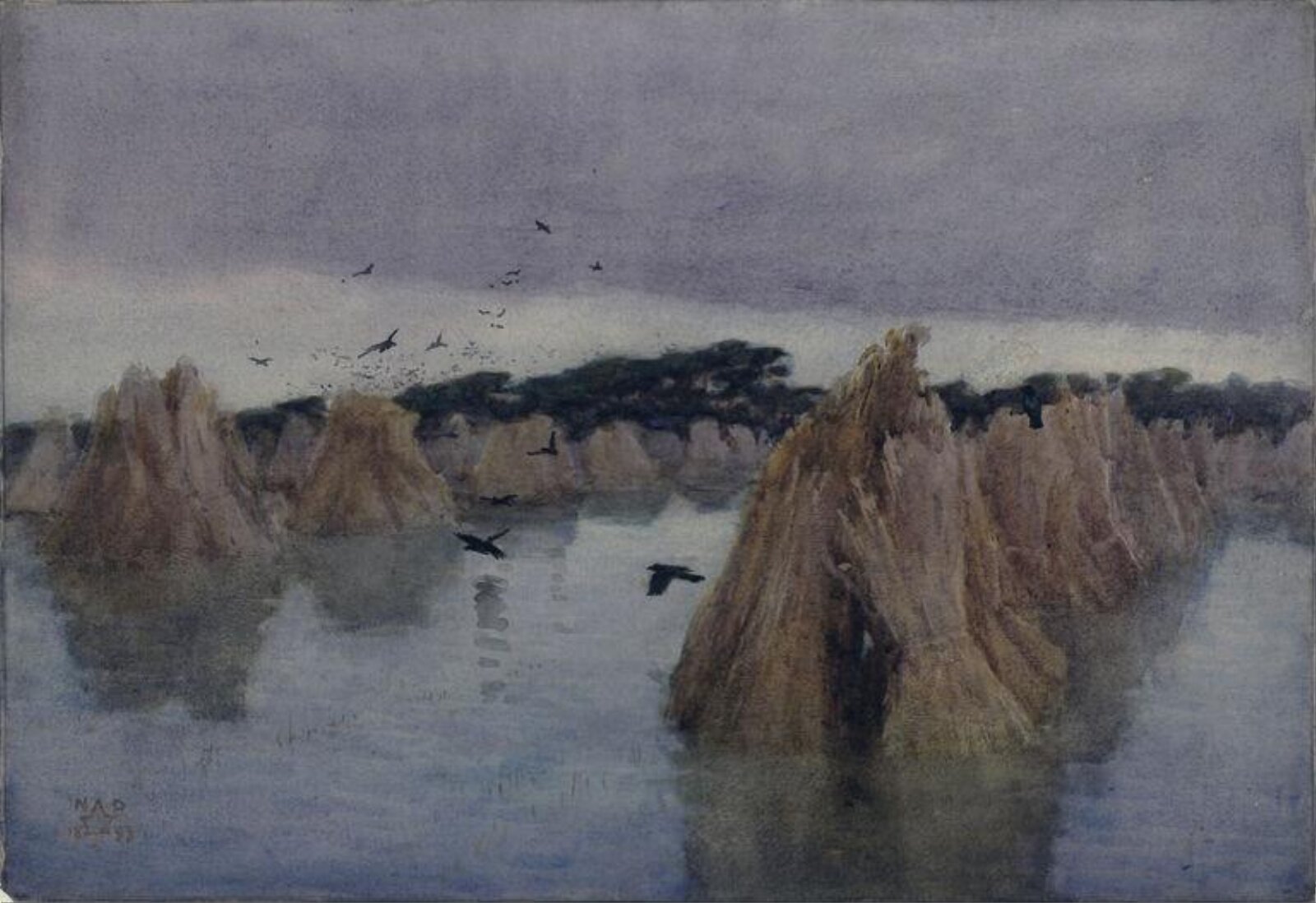 Flooded cornstooks, Nelson Ethelred Dawson, 1893