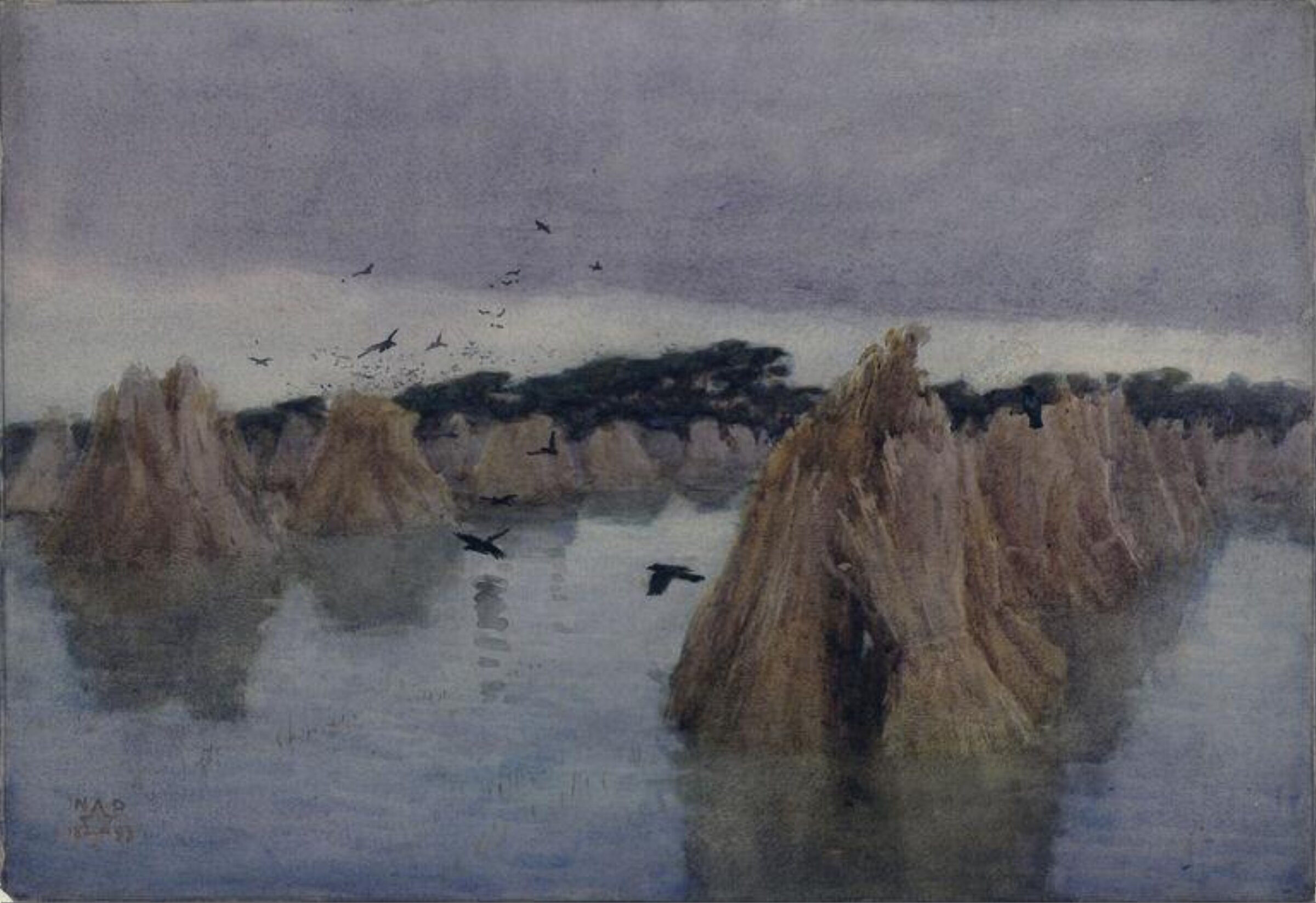 Flooded cornstooks, Nelson Ethelred Dawson, 1893
