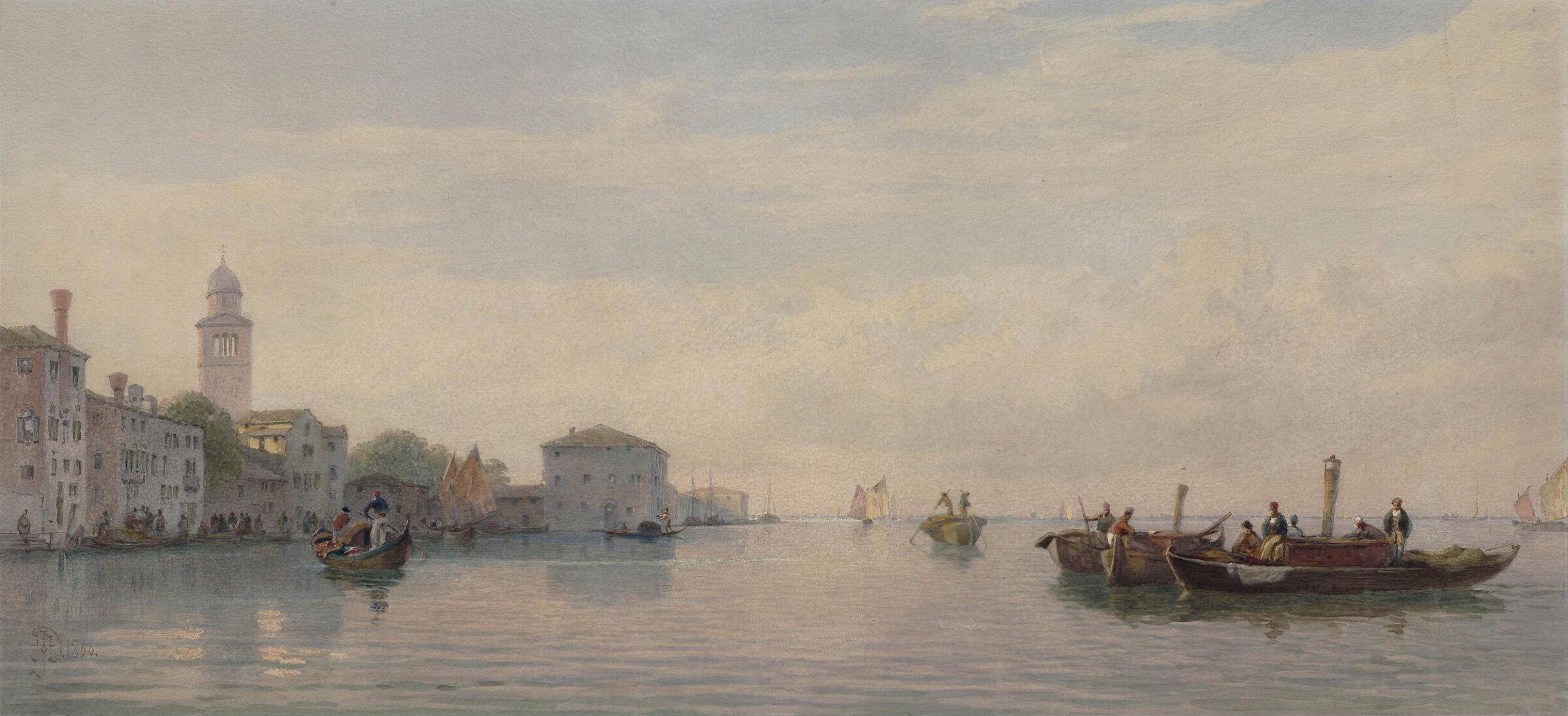 The Lagunes of Venice, James T. Hervé d'Egville, 1866
