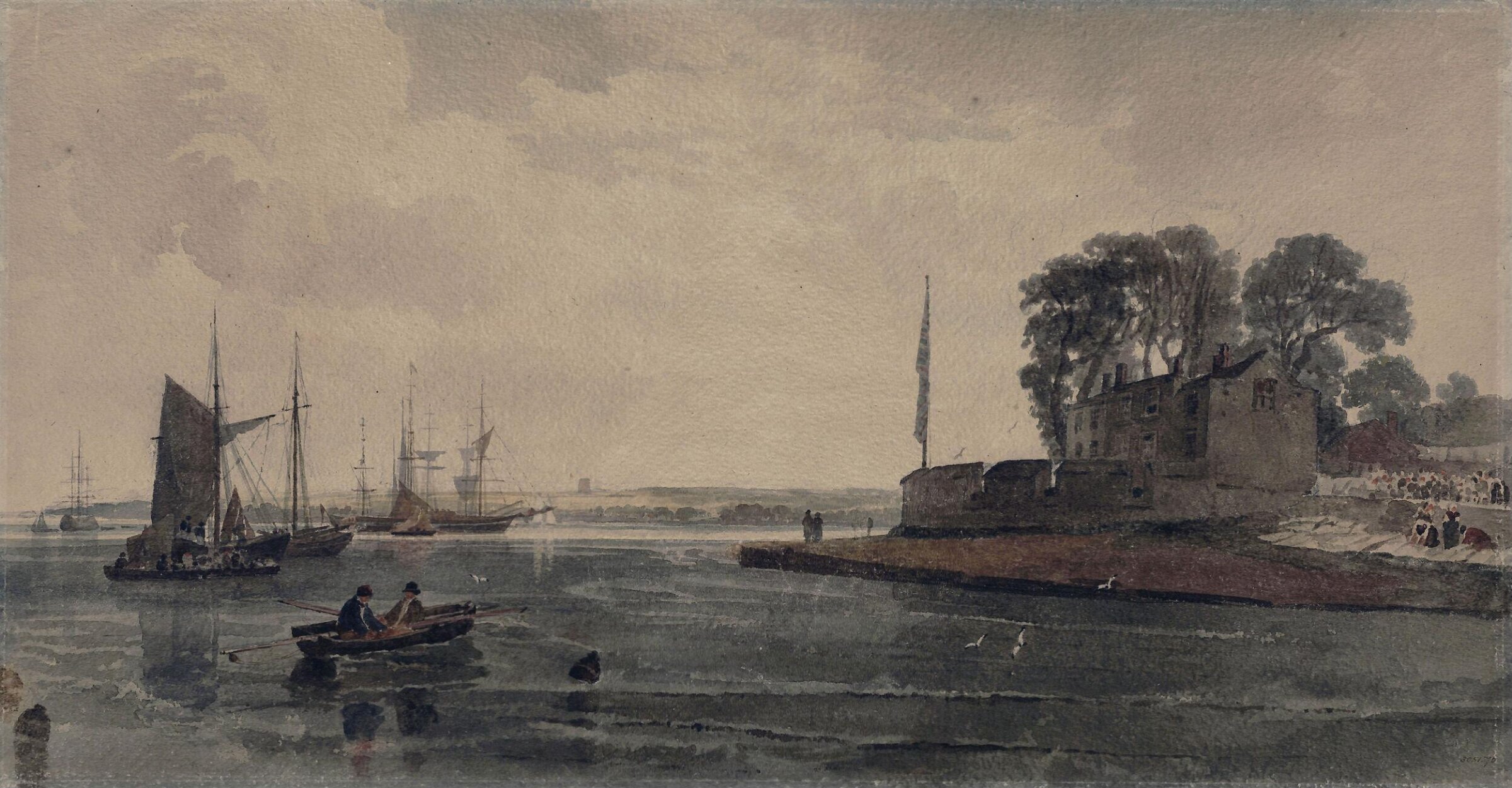 Cowes Castle, de Wint, ca. 1805-49