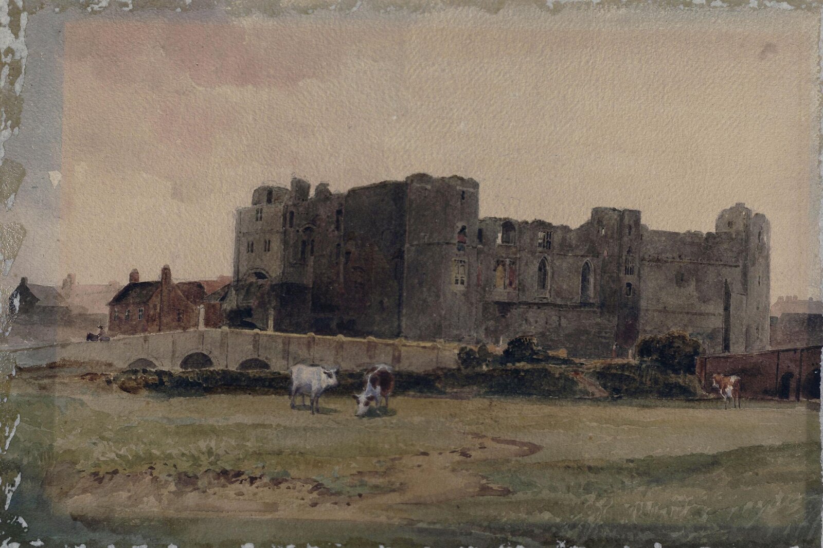 Newark Castle, Nottinghamshire, De Wint, ca. 1800-49