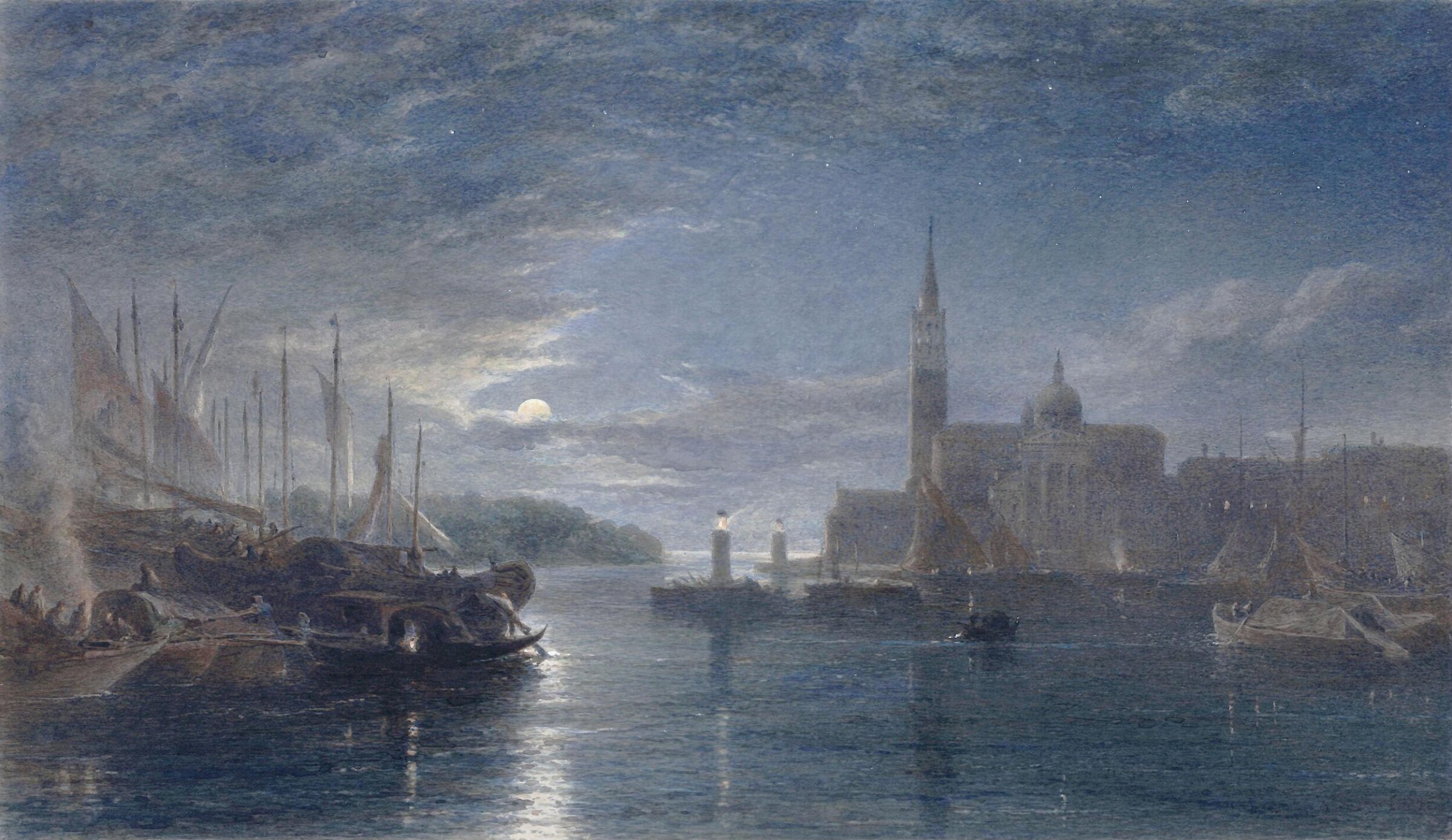 Island and church of S. Giorgio Maggiore, Venice, Goodall, ca. 1855-1880