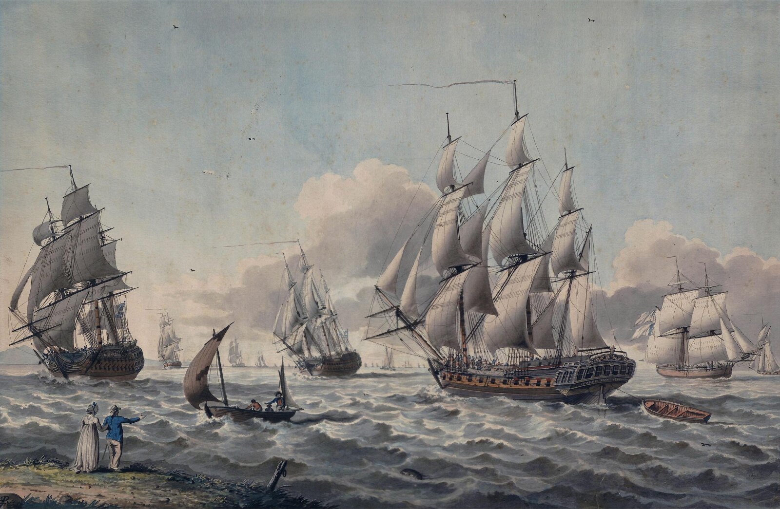 Shipping, John the elder Harris, 1795