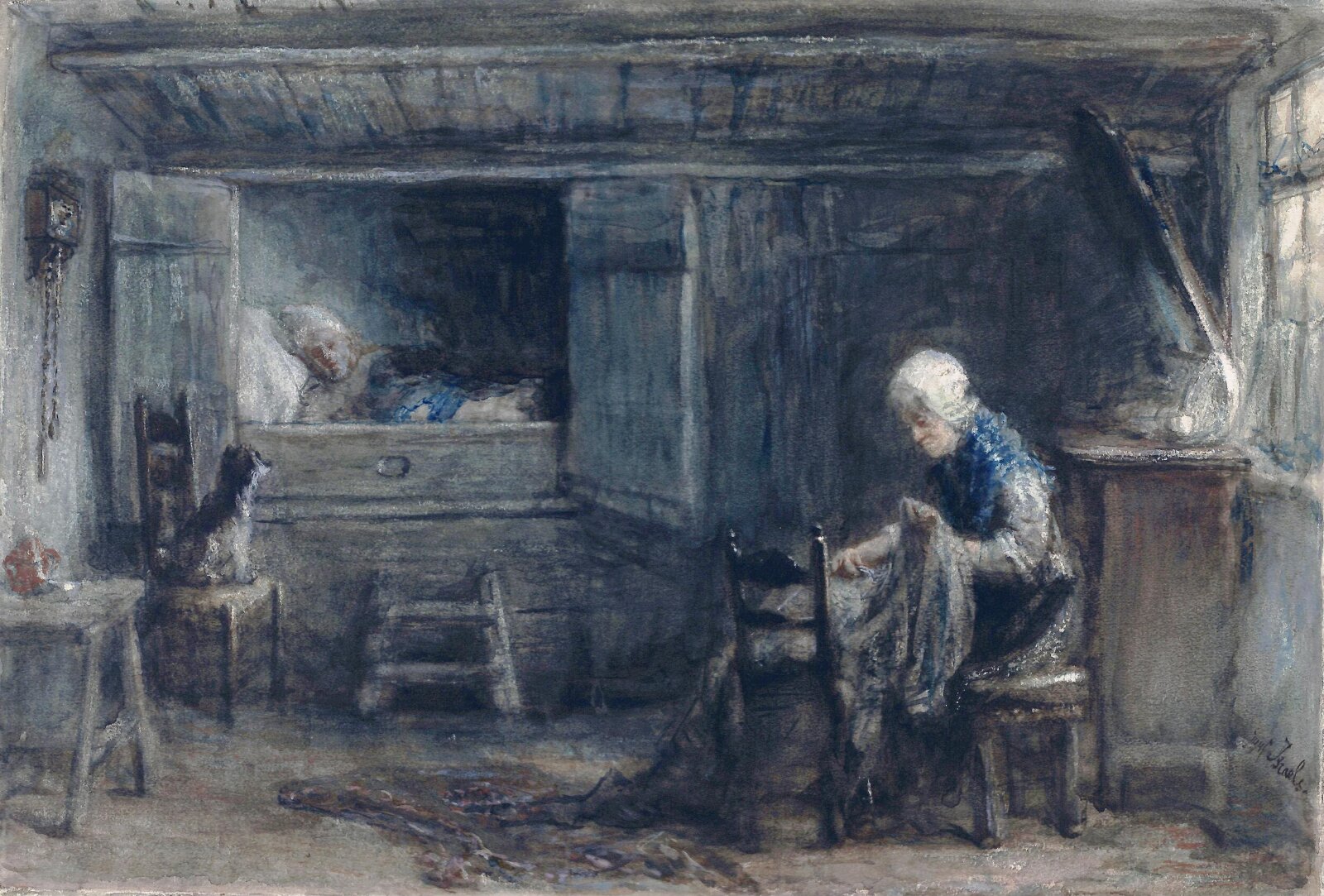 Worn Out, Jozef Israels, ca. 1850-1890