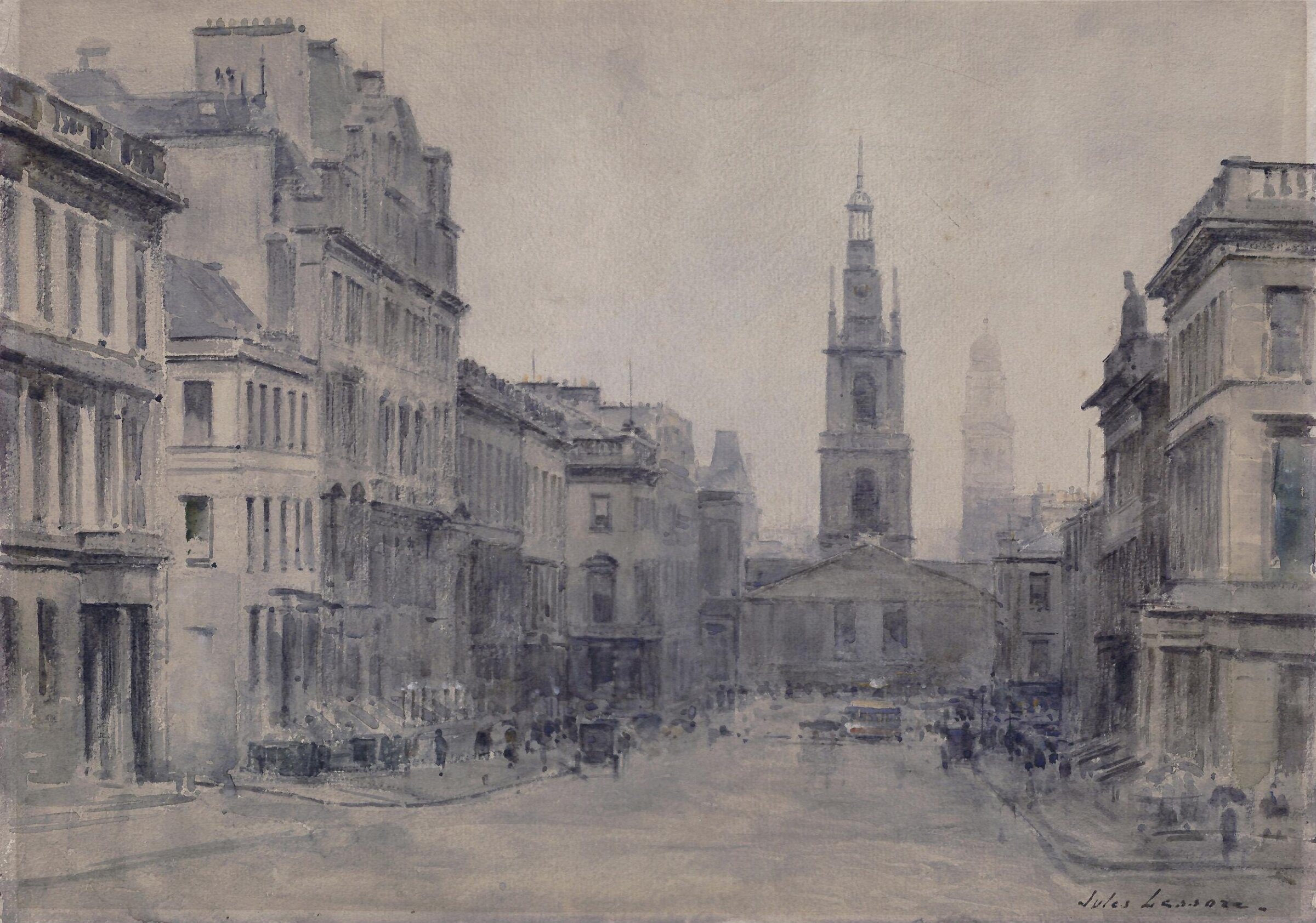 West George Street, Glasgow, Jules Lessore, late 19th century