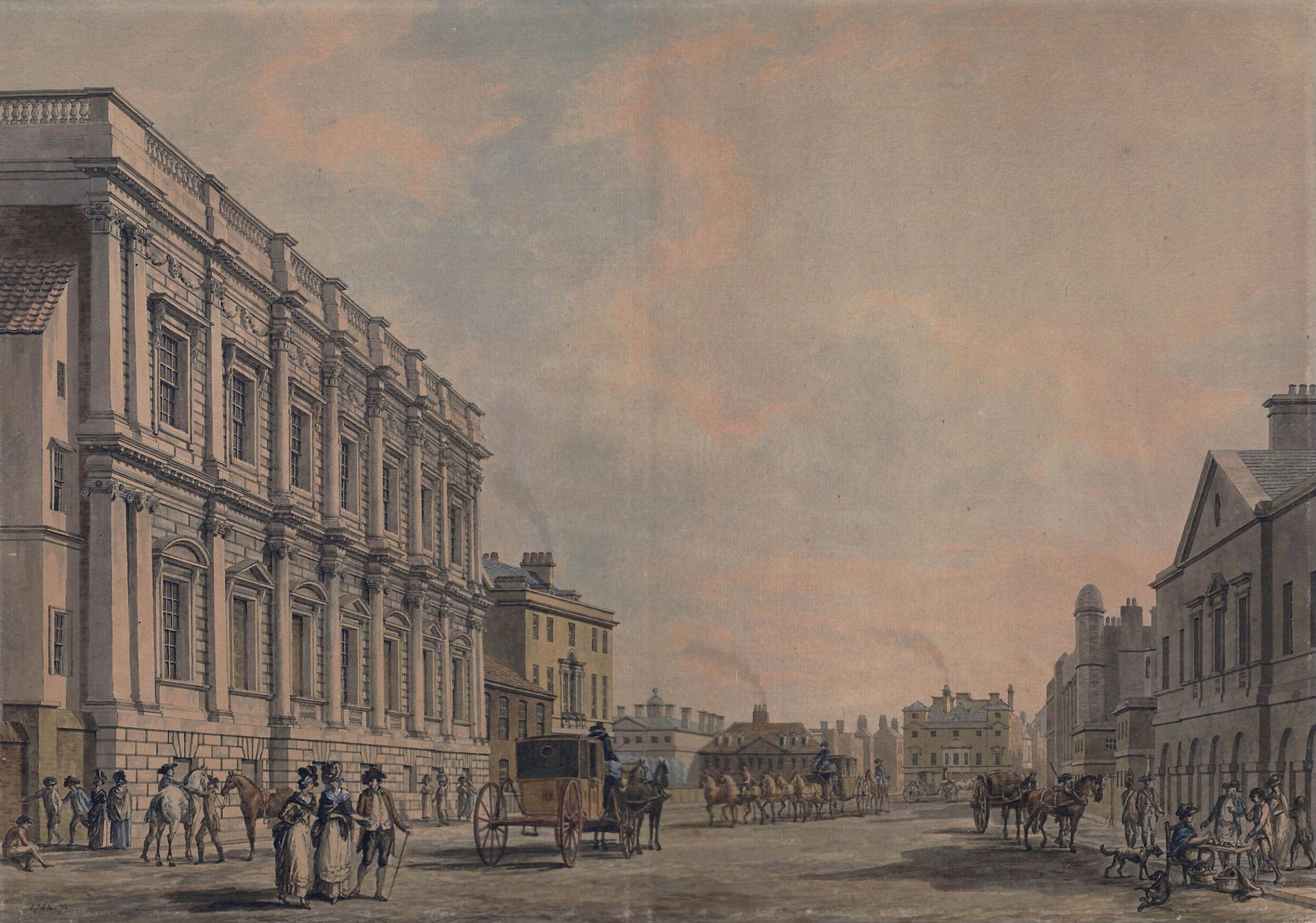 Whitehall, with the Banqueting House, Thomas Malton, ca. 1780