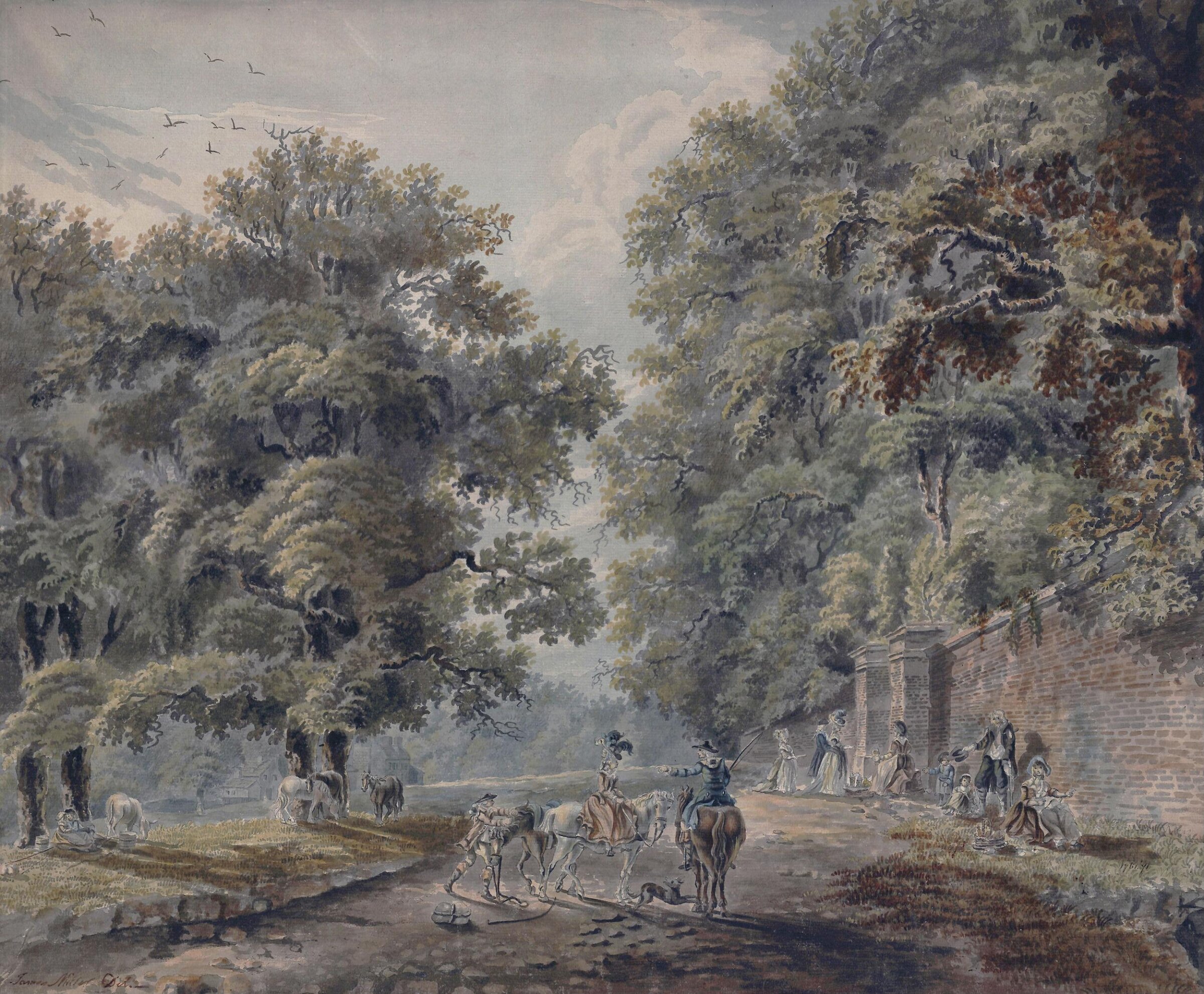 Entrance to Greenwich Park from Blackheath, James Miller, 18th century